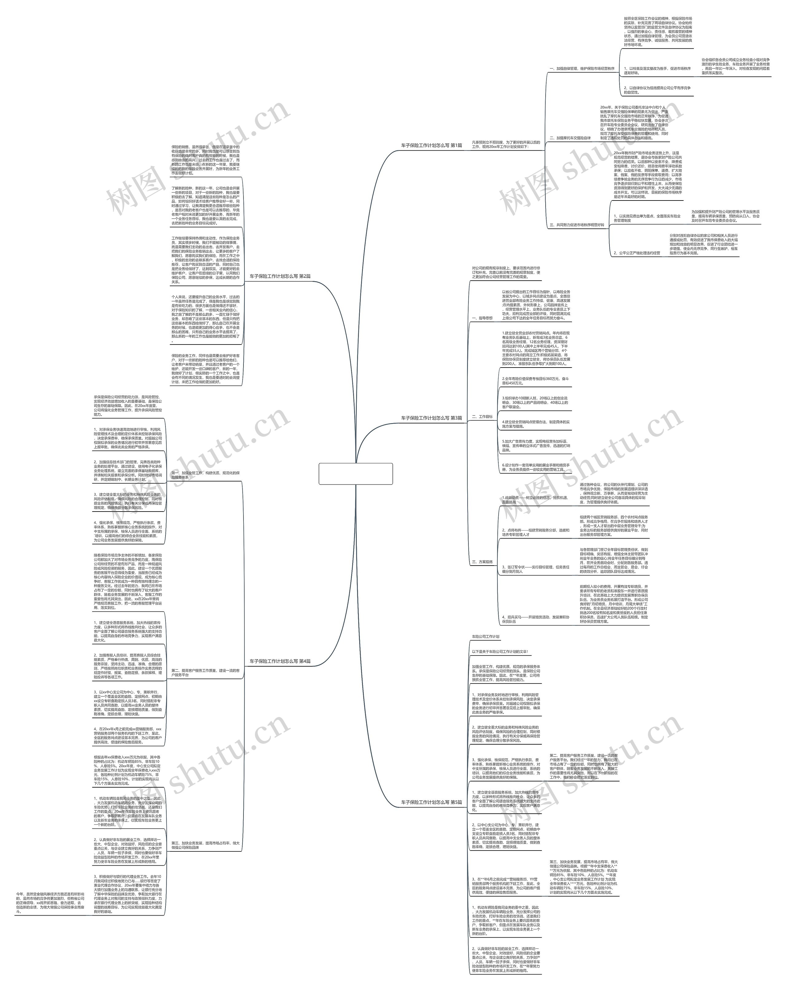 车子保险工作计划怎么写(精选5篇)思维导图