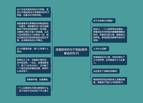 深奥跨年的句子简短(跨年聚会的句子)