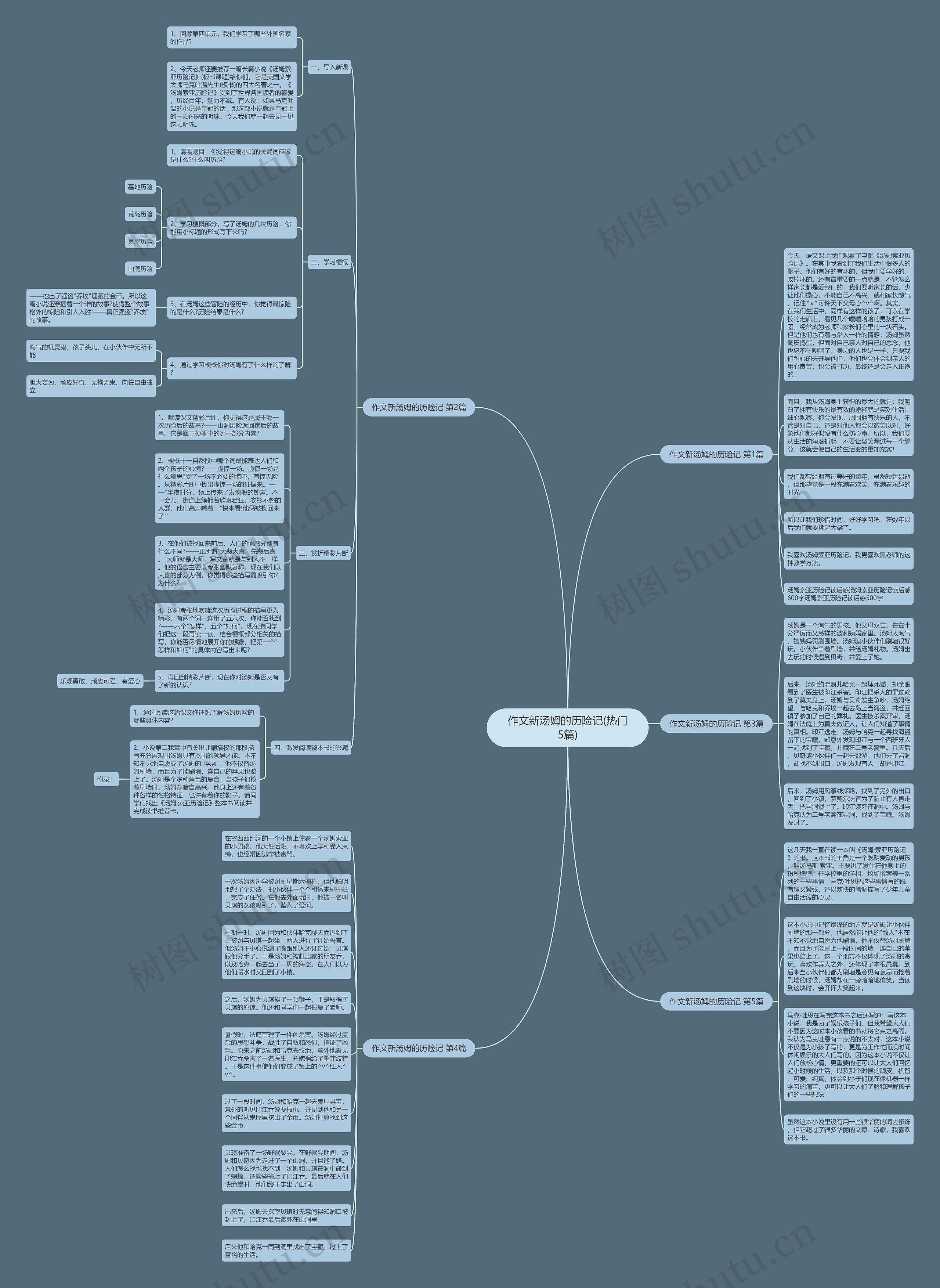 作文新汤姆的历险记(热门5篇)思维导图