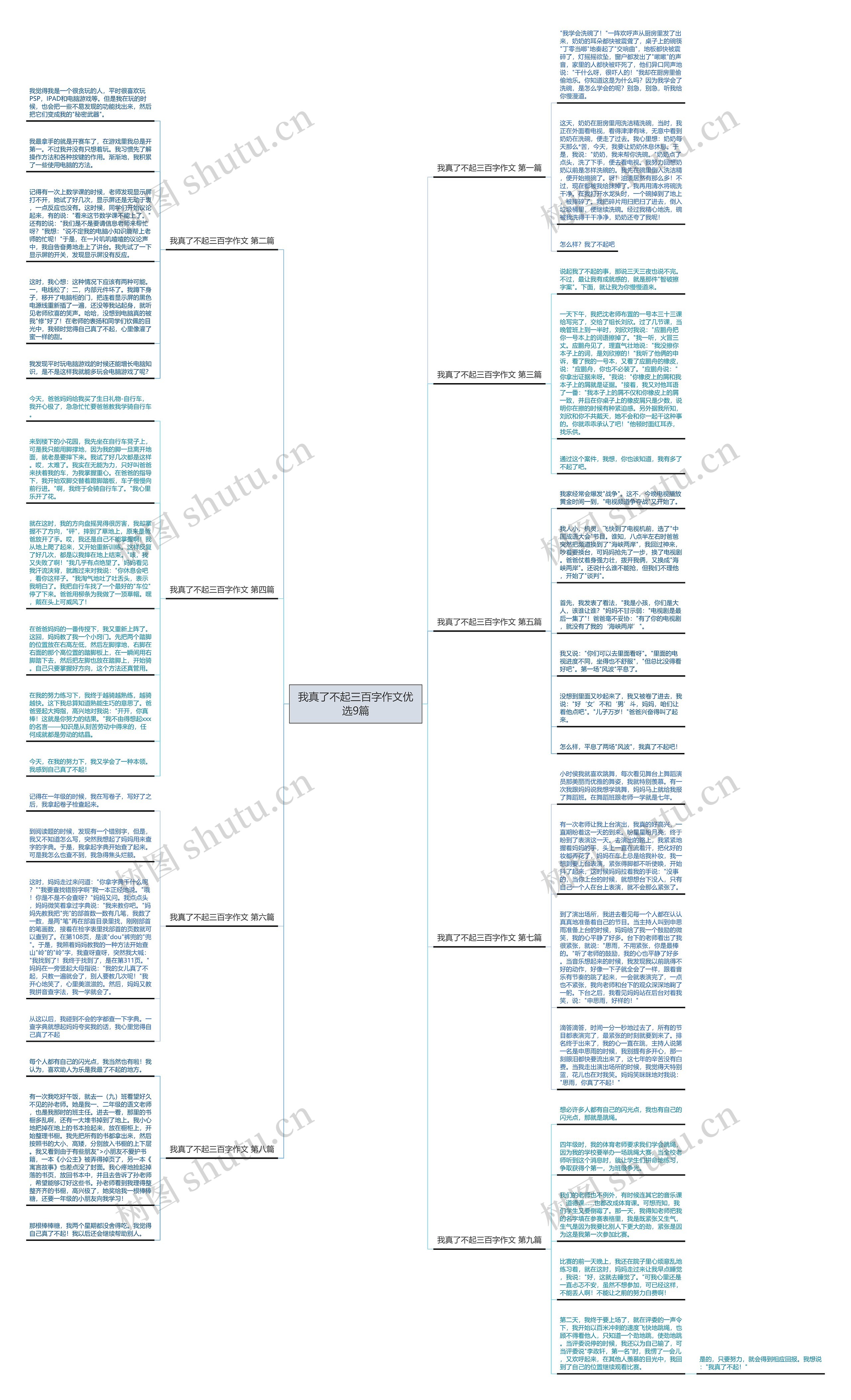 我真了不起三百字作文优选9篇思维导图