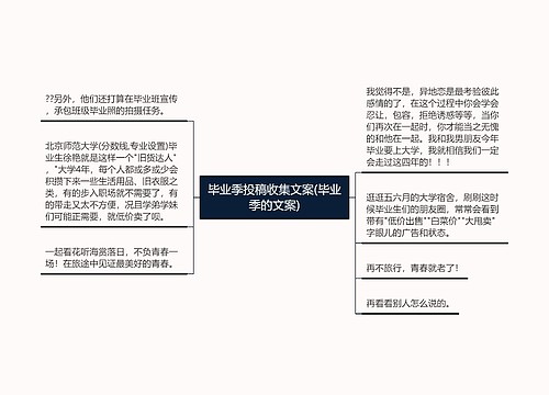 毕业季投稿收集文案(毕业季的文案)