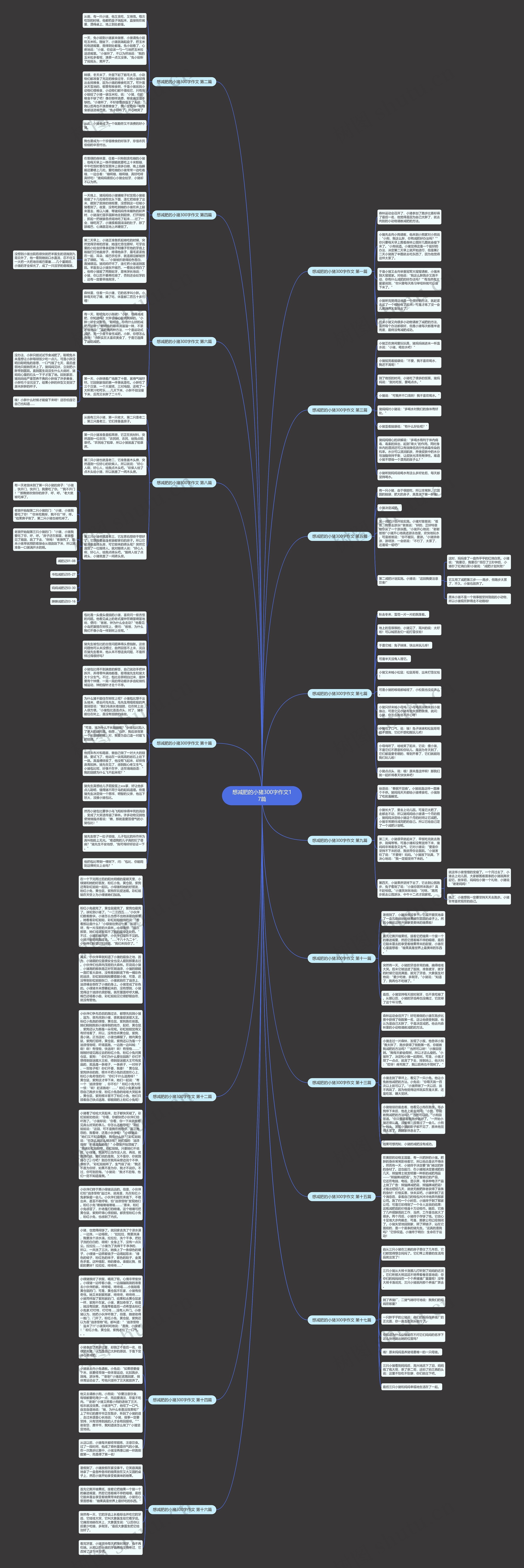 想减肥的小猪300字作文17篇思维导图
