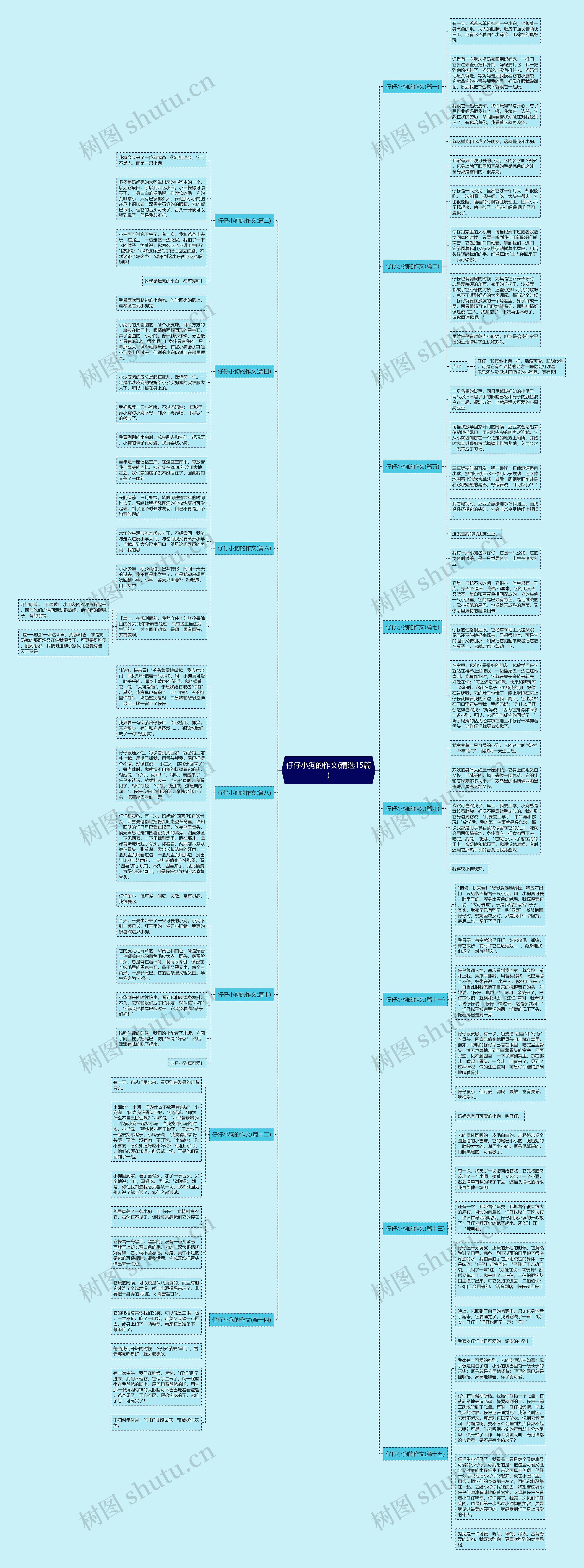 仔仔小狗的作文(精选15篇)思维导图