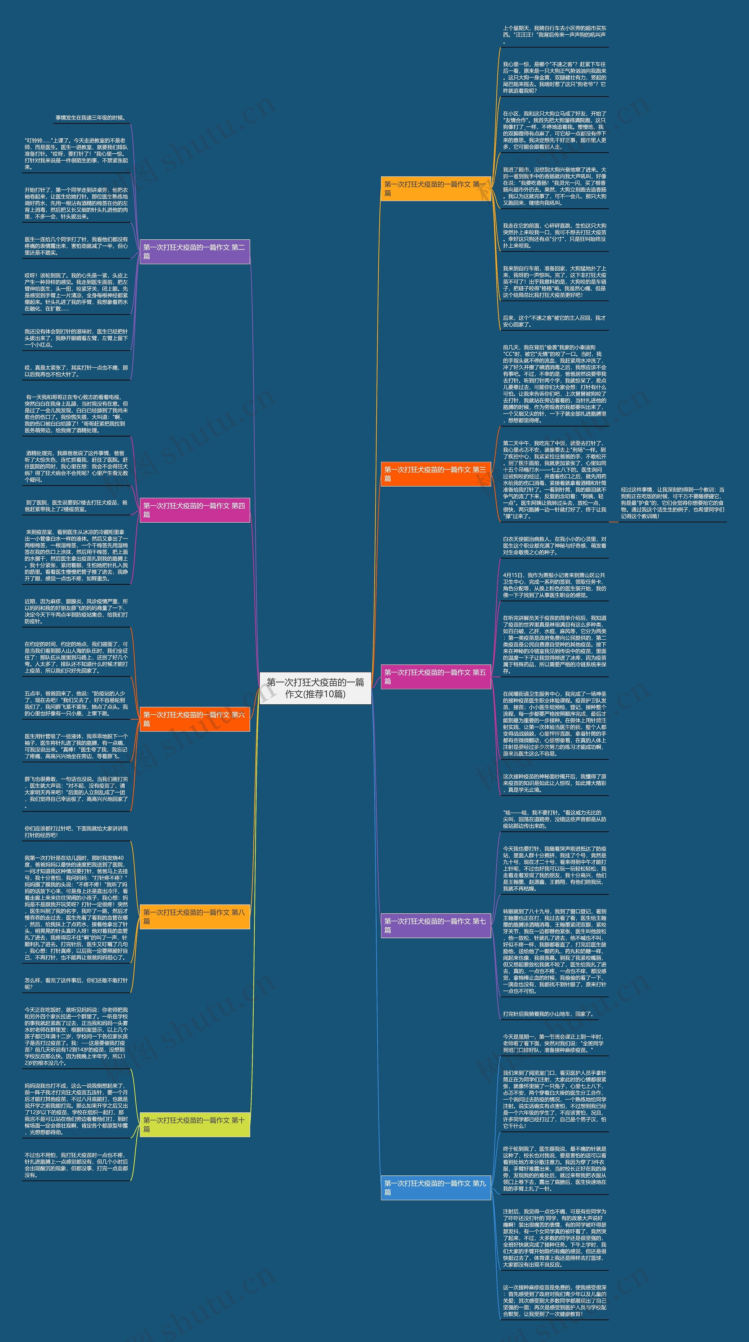 第一次打狂犬疫苗的一篇作文(推荐10篇)思维导图