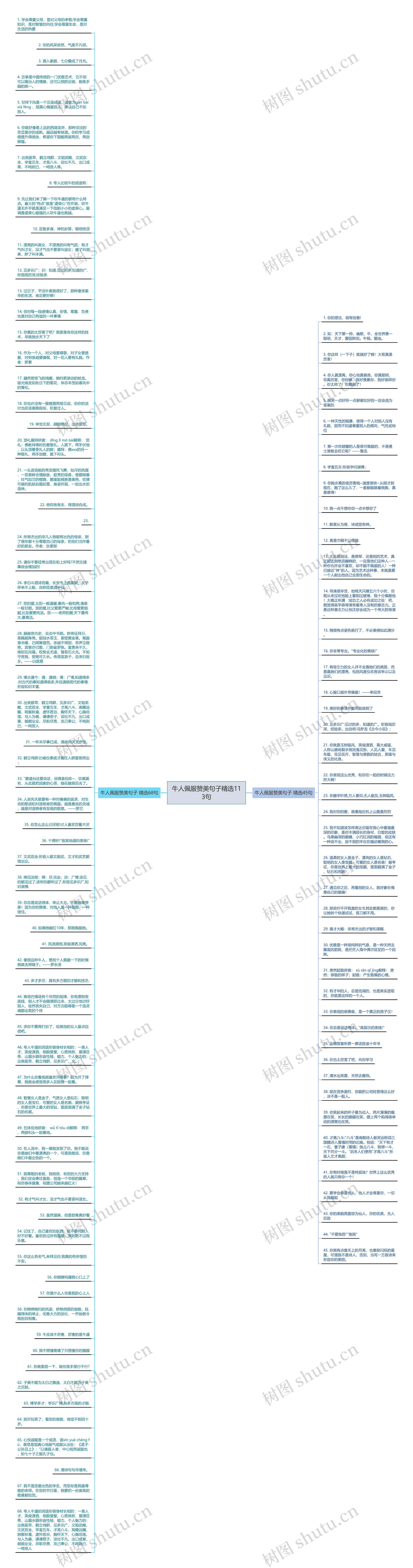 牛人佩服赞美句子精选113句思维导图