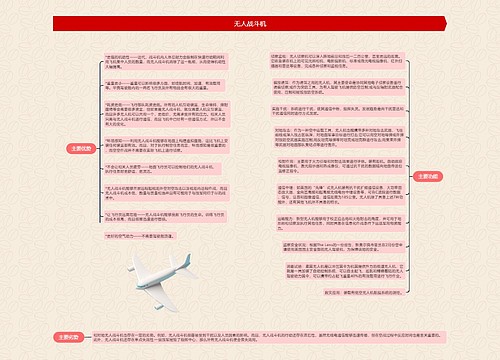 无人战斗机思维导图