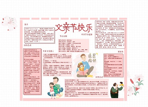 父亲节手抄报思维导图