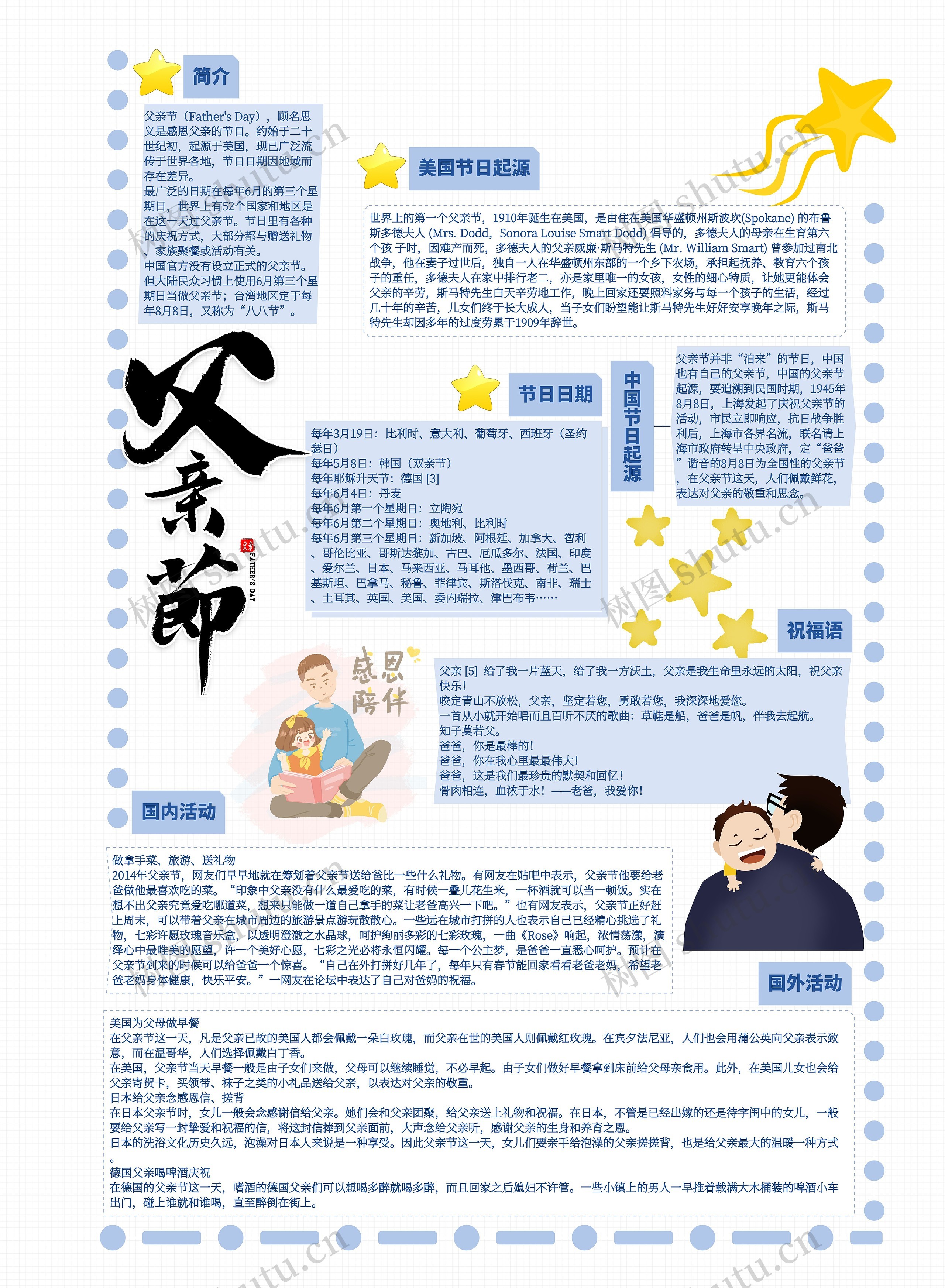 父亲节手抄报