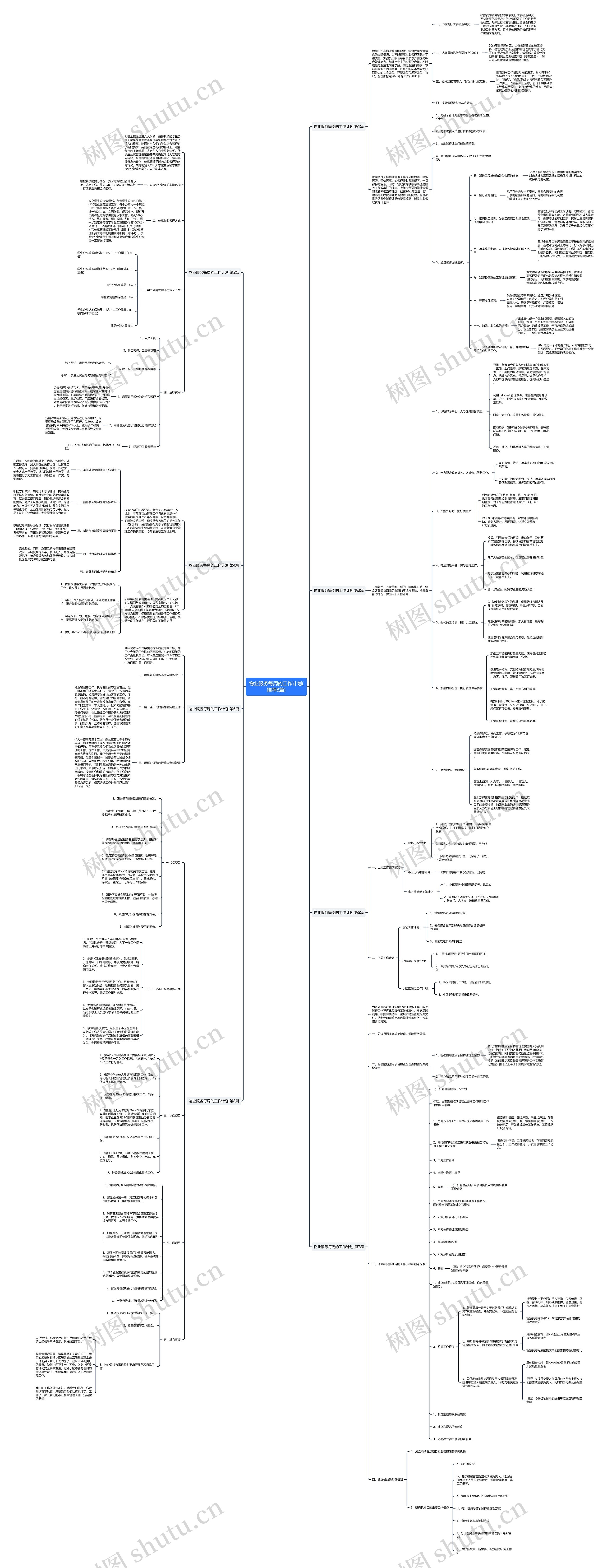 物业服务每周的工作计划(推荐8篇)思维导图