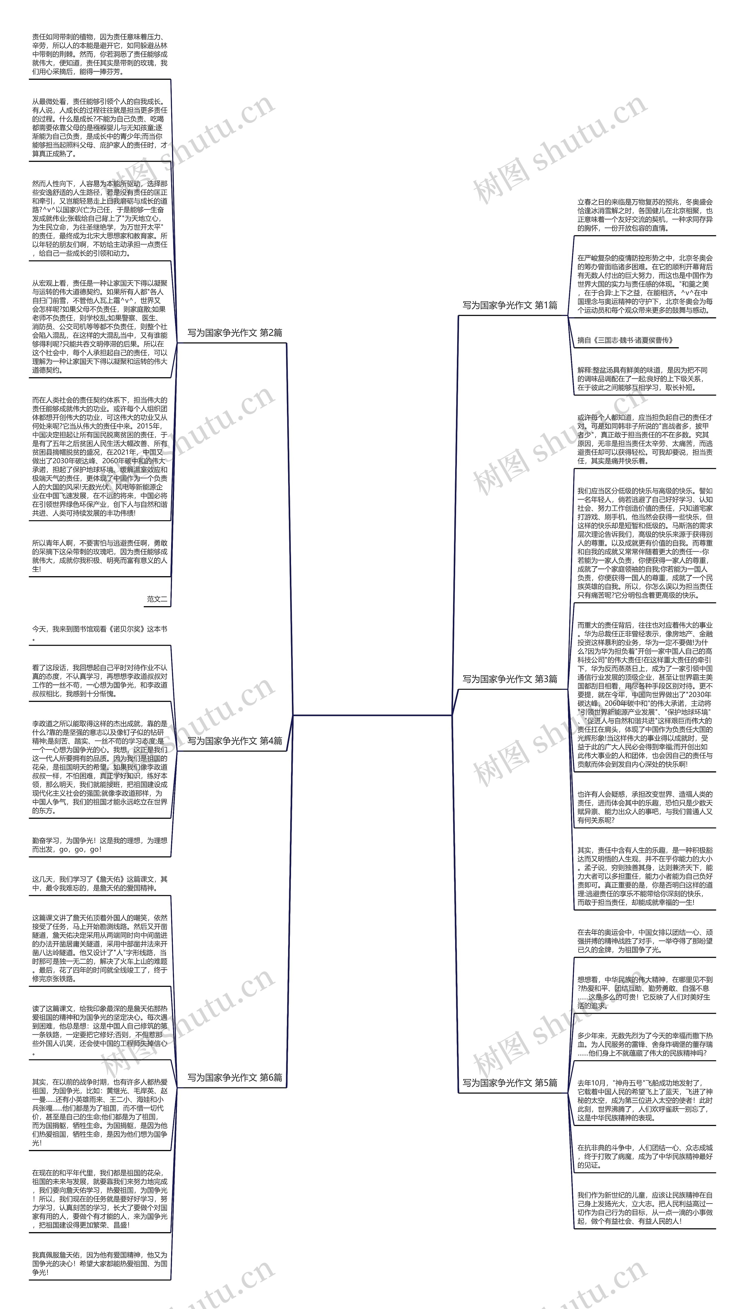 写为国家争光作文(优选6篇)思维导图