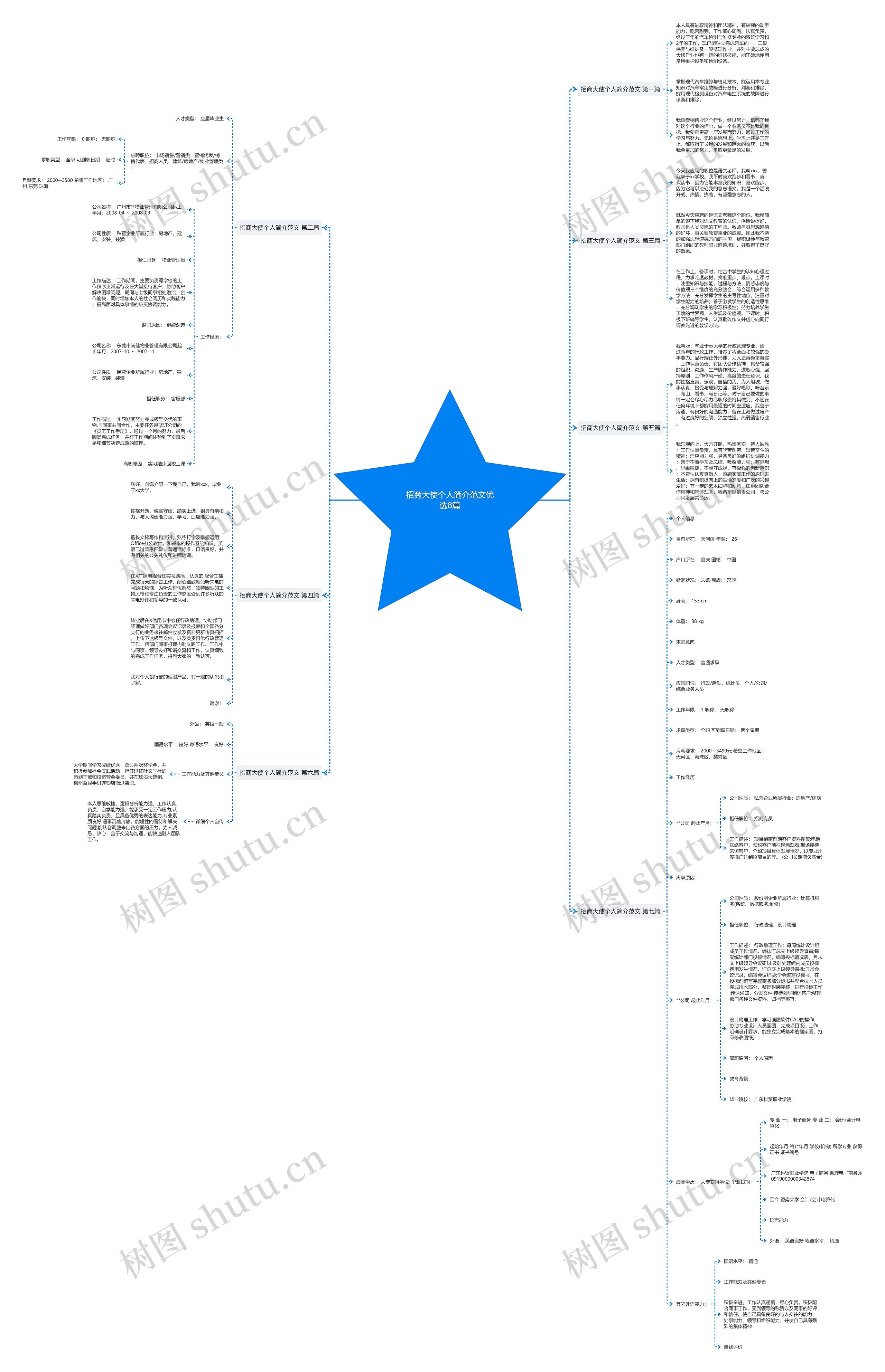 招商大使个人简介范文优选8篇思维导图