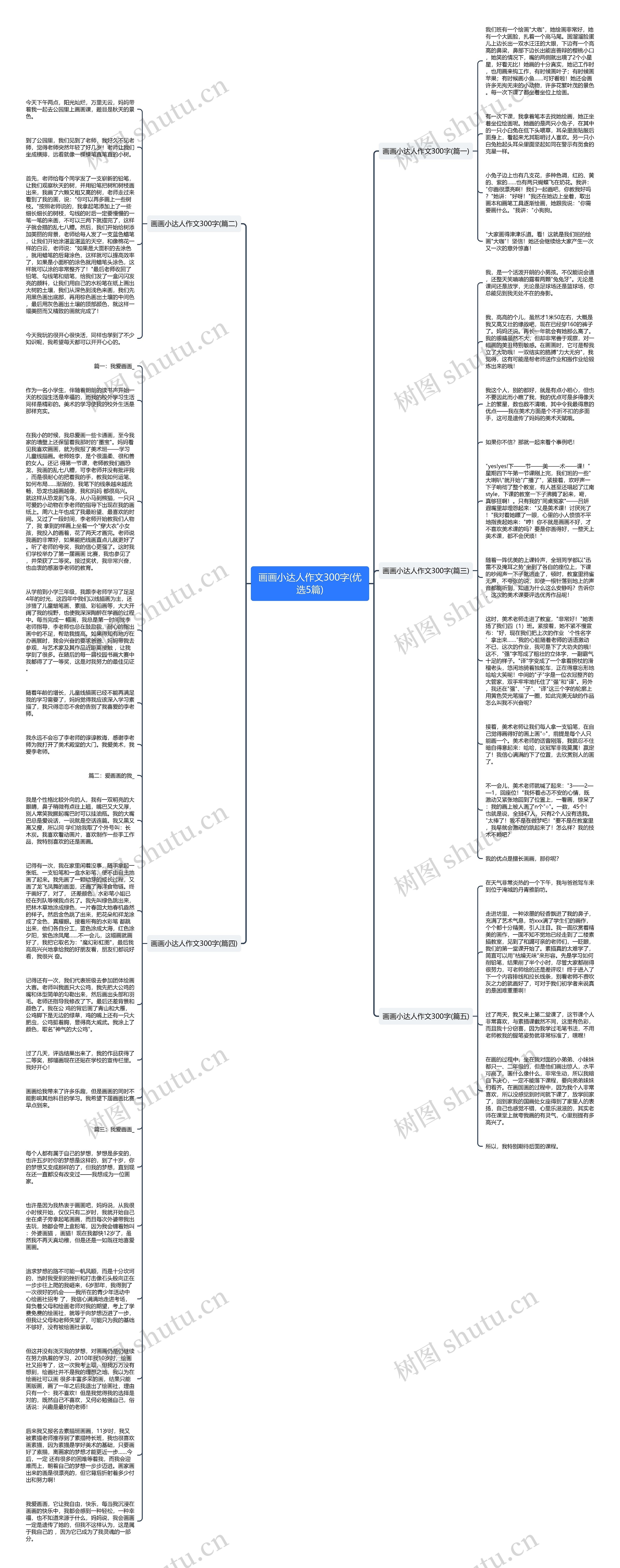 画画小达人作文300字(优选5篇)思维导图