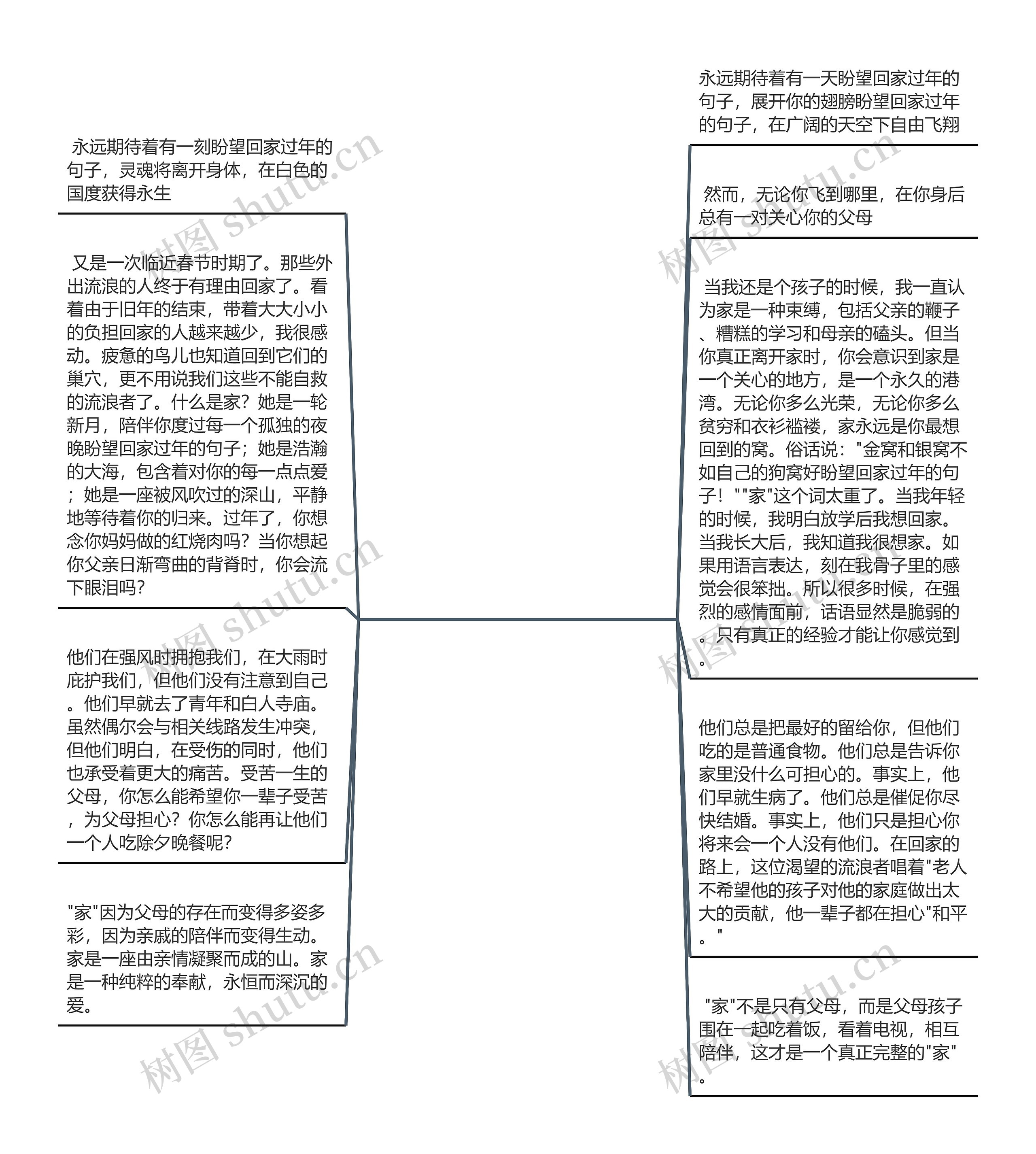 盼望回家过年的句子(回家过年的句子)思维导图