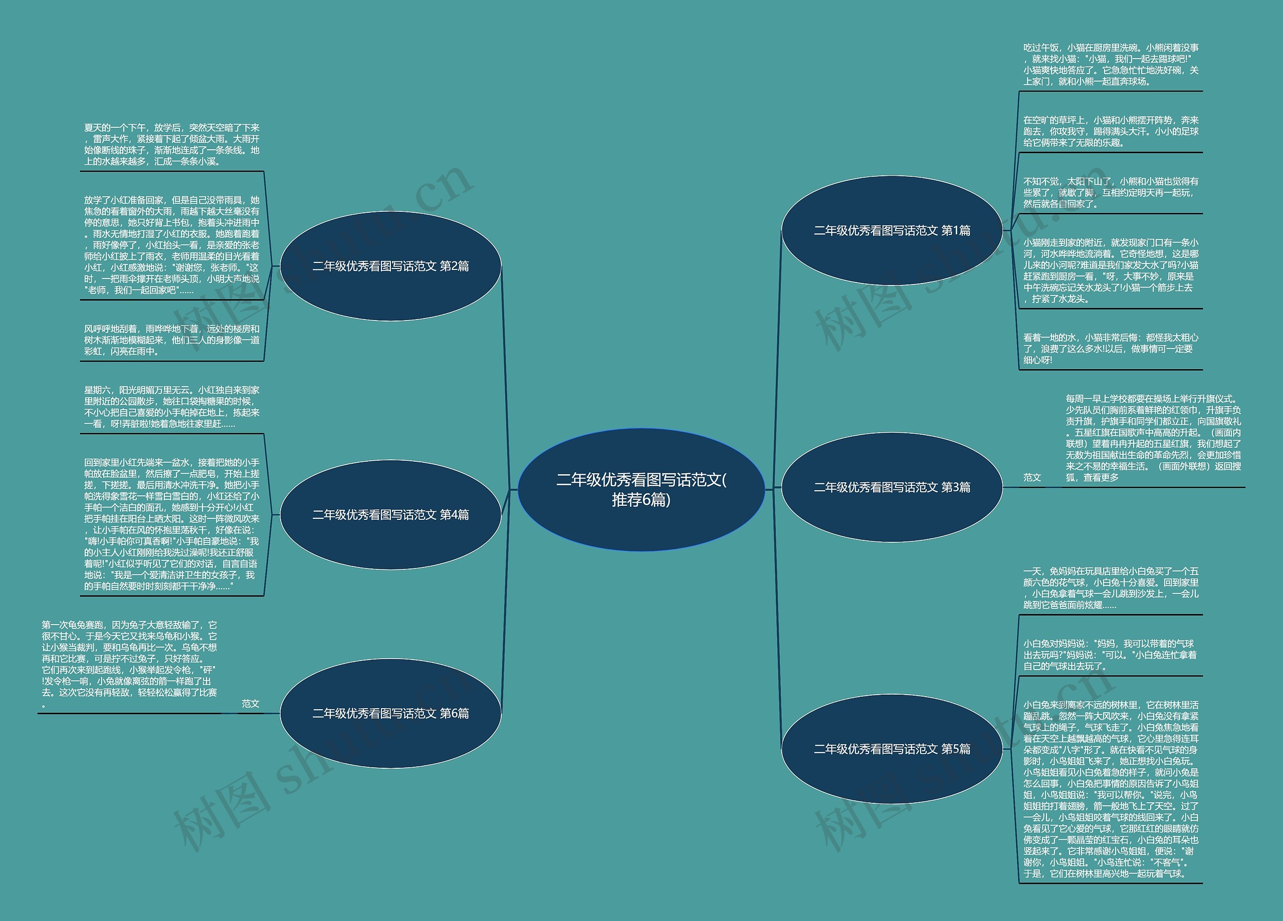 二年级优秀看图写话范文(推荐6篇)思维导图
