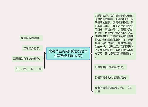 高考毕业给老师的文案(毕业写给老师的文案)