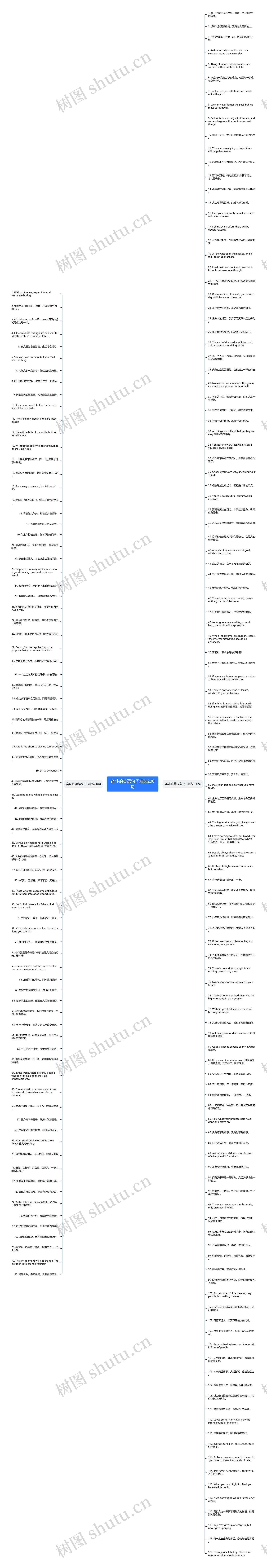 奋斗的英语句子精选200句思维导图