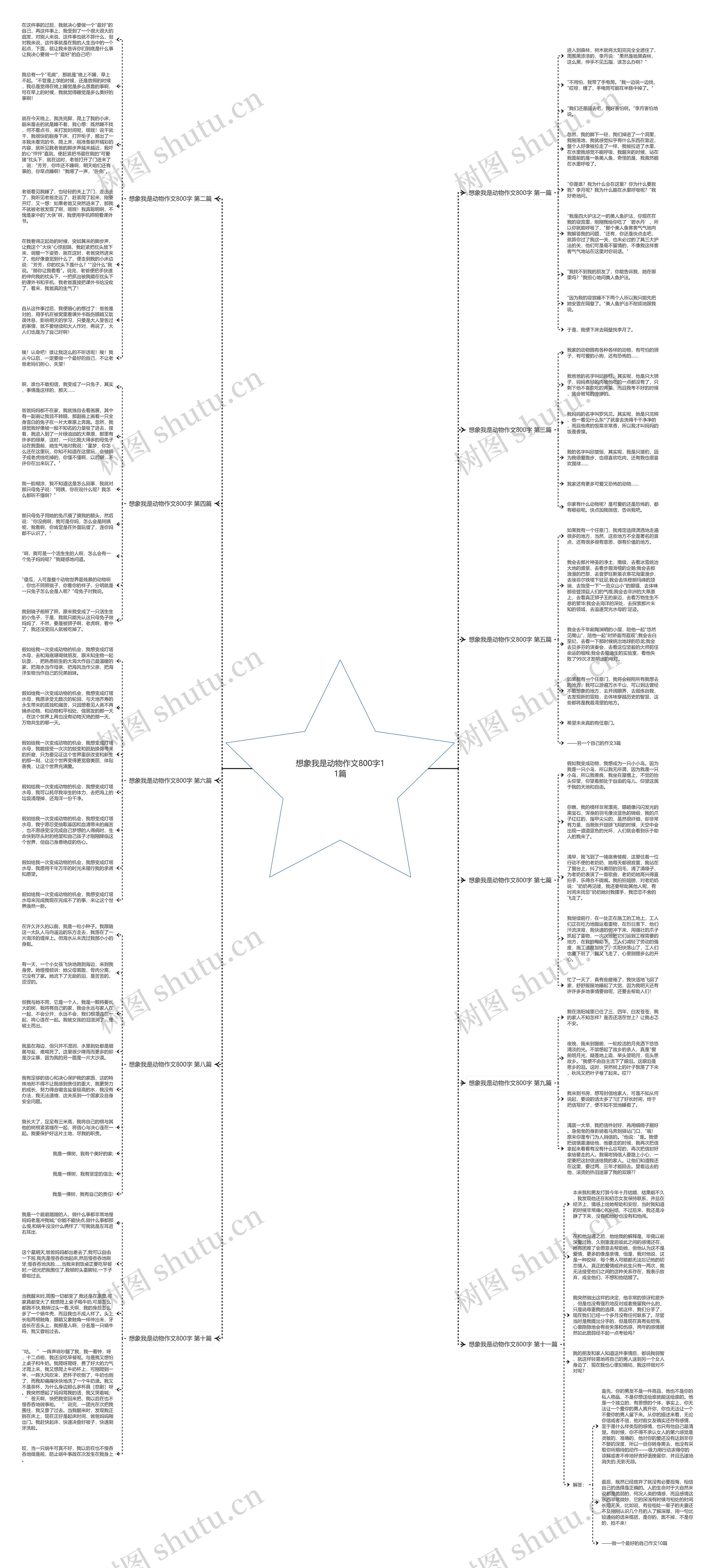 想象我是动物作文800字11篇思维导图