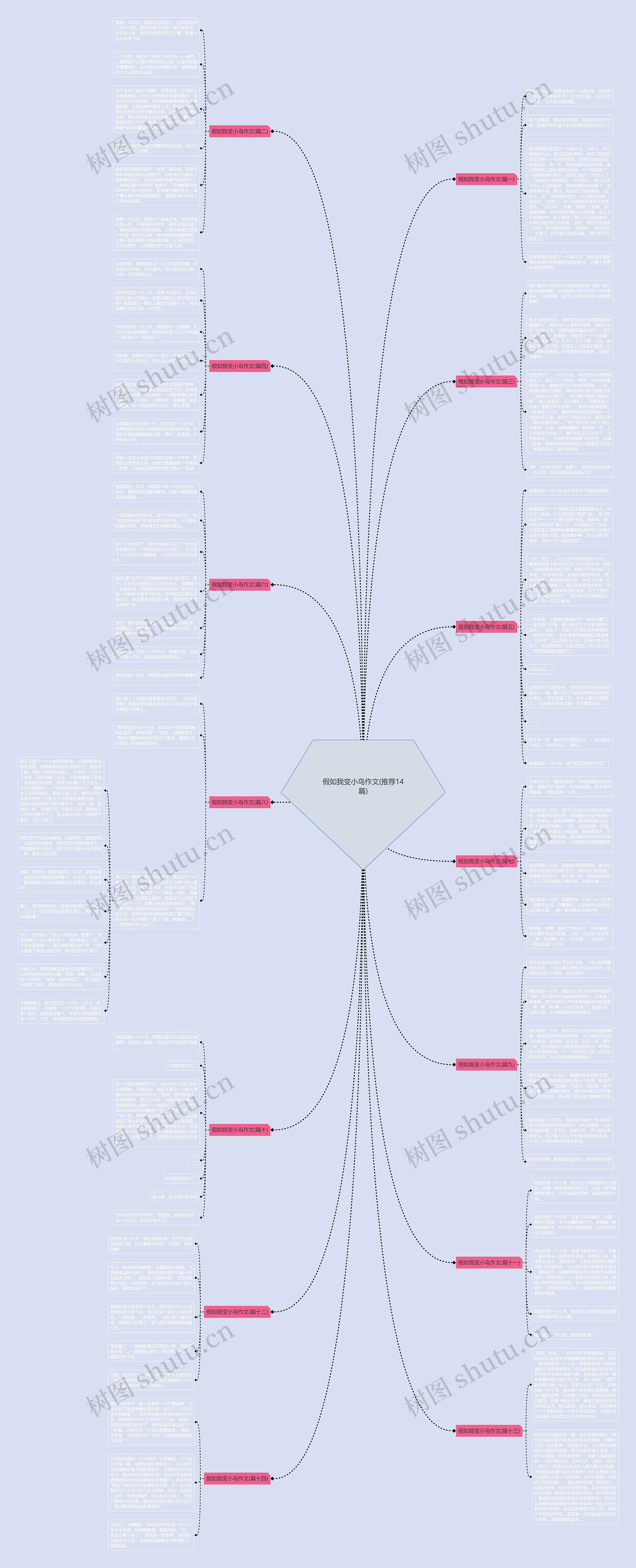 假如我变小鸟作文(推荐14篇)思维导图