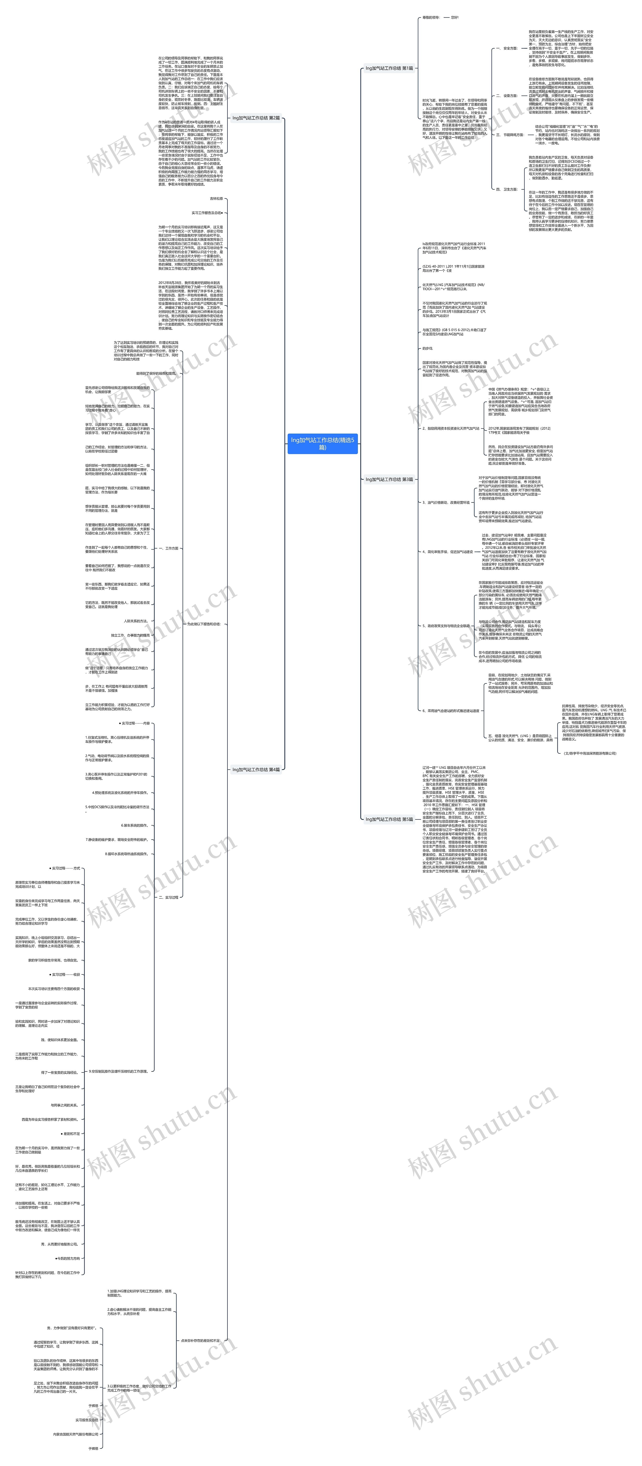 lng加气站工作总结(精选5篇)思维导图