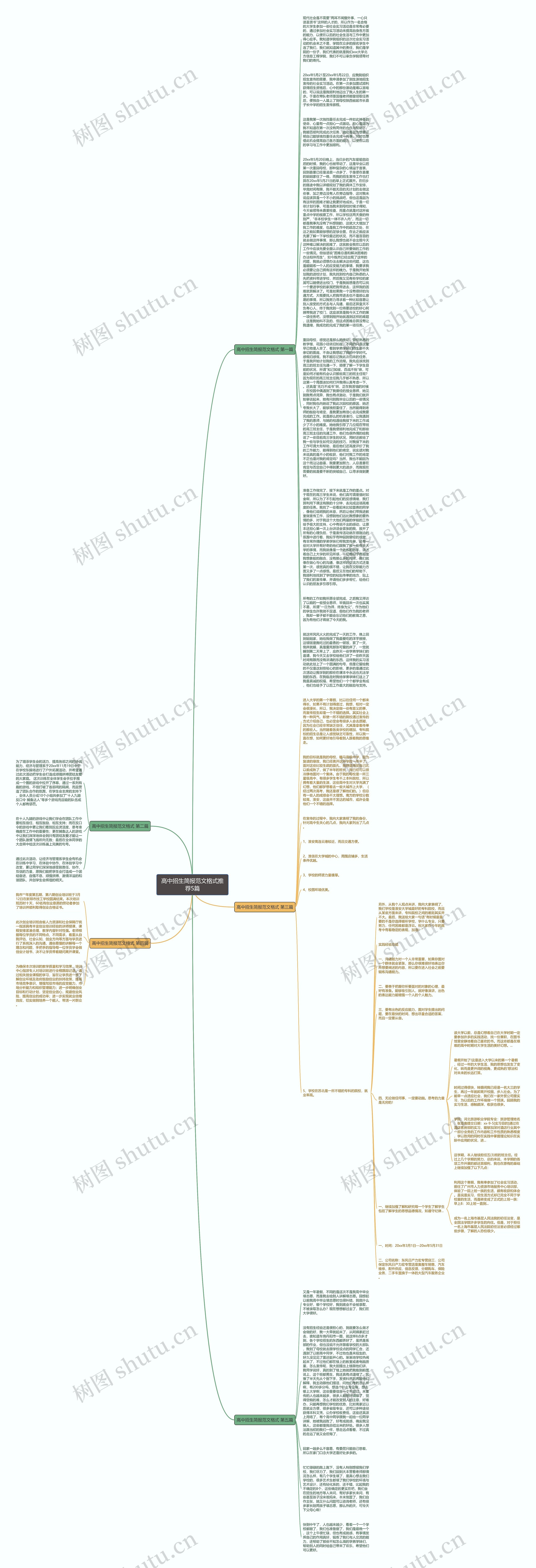 高中招生简报范文格式推荐5篇思维导图