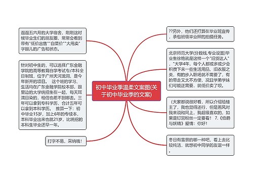 初中毕业季温柔文案图(关于初中毕业季的文案)