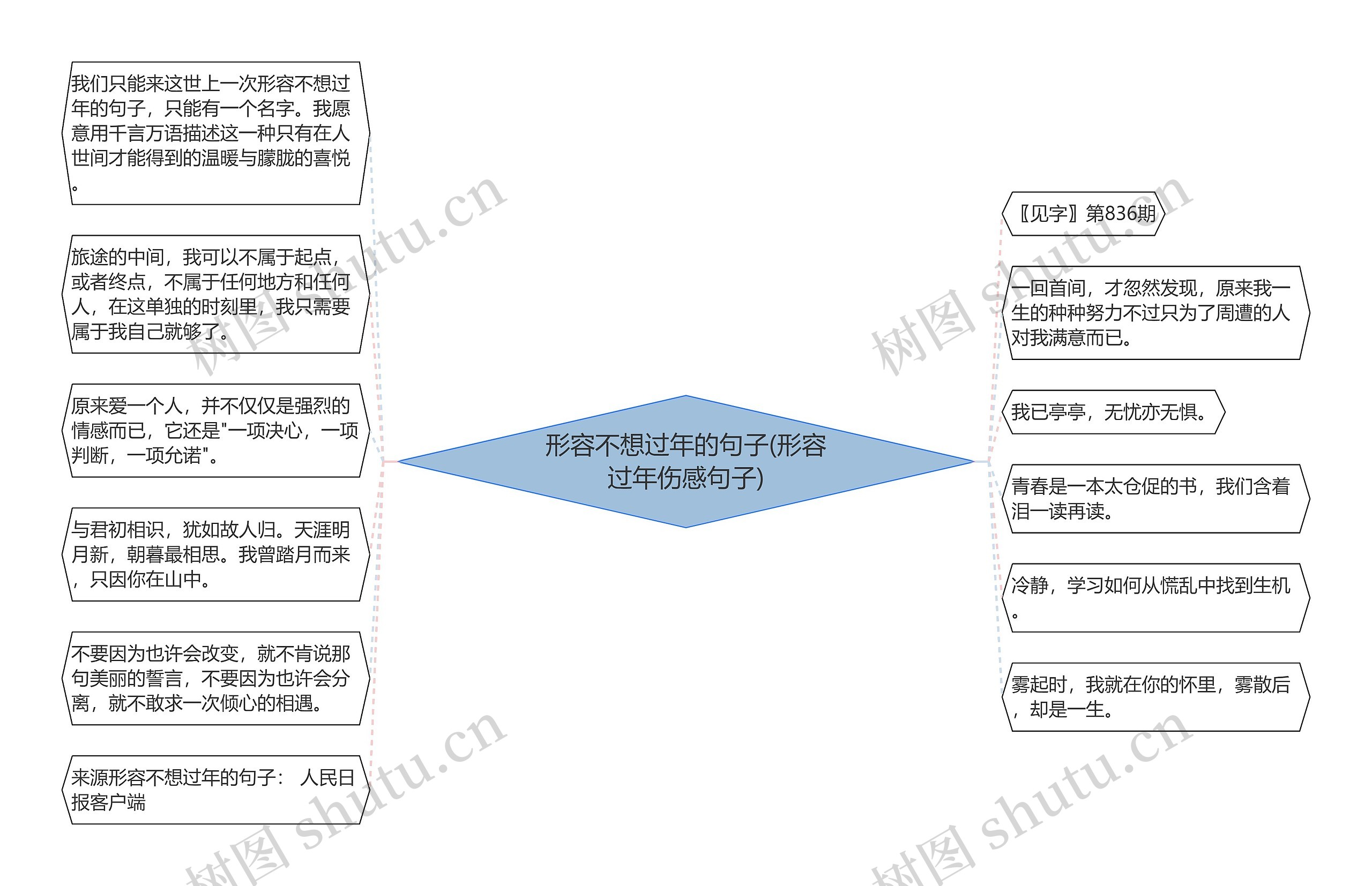 形容不想过年的句子(形容过年伤感句子)思维导图