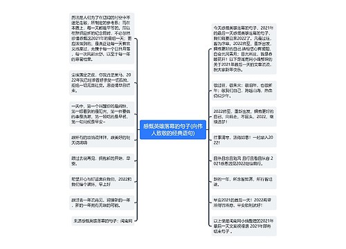 感慨英雄落幕的句子(向伟人致敬的经典语句)