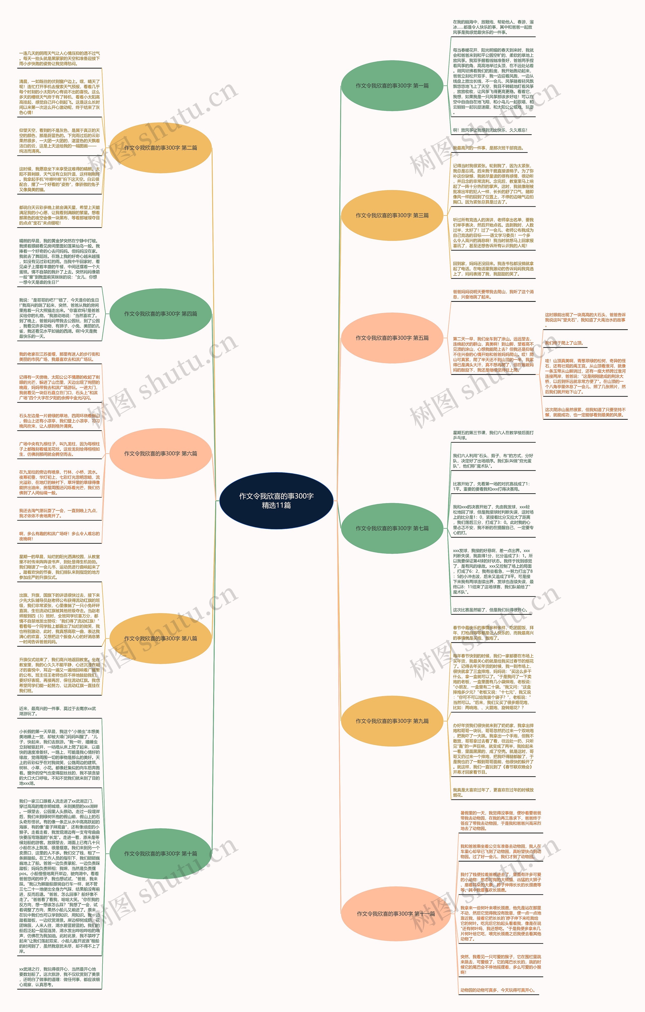 作文令我欣喜的事300字精选11篇思维导图