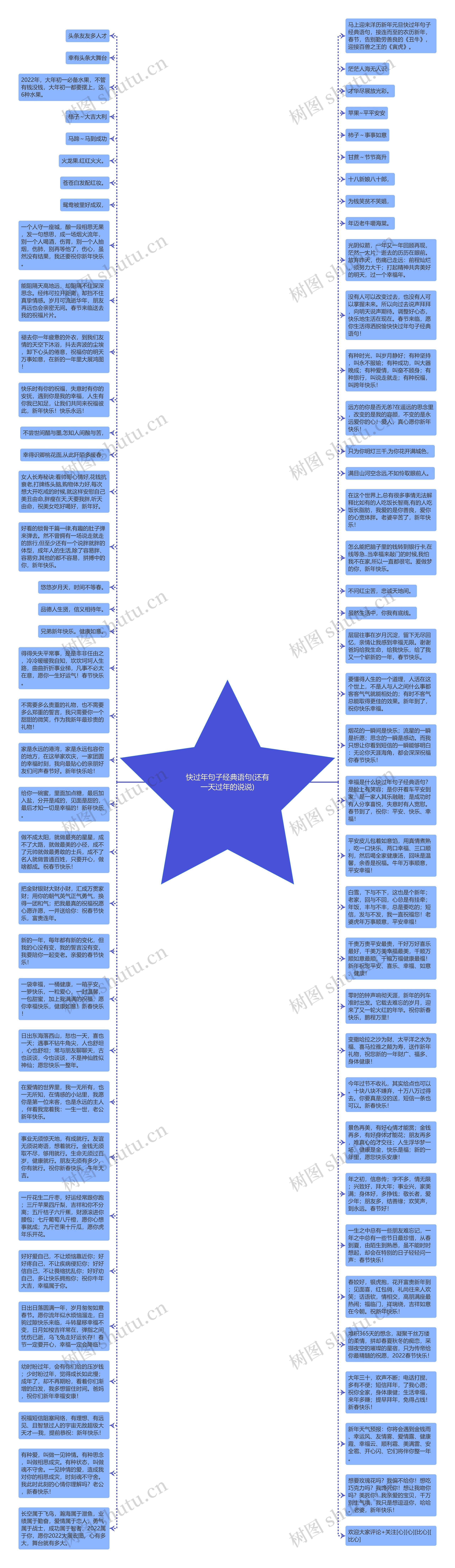 快过年句子经典语句(还有一天过年的说说)思维导图