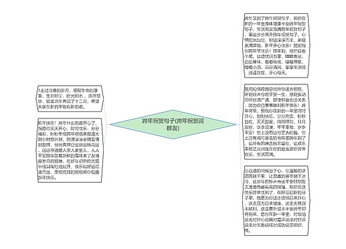 跨年祝贺句子(跨年祝贺词群友)
