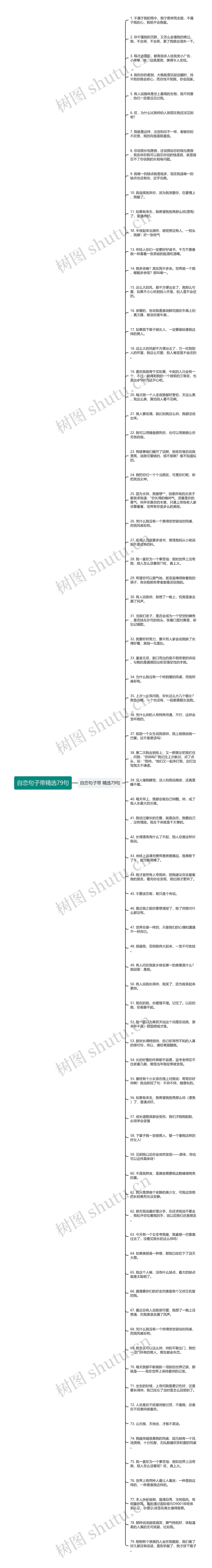 自恋句子带精选79句思维导图