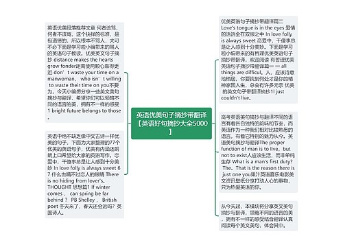 英语优美句子摘抄带翻译【英语好句摘抄大全5000】