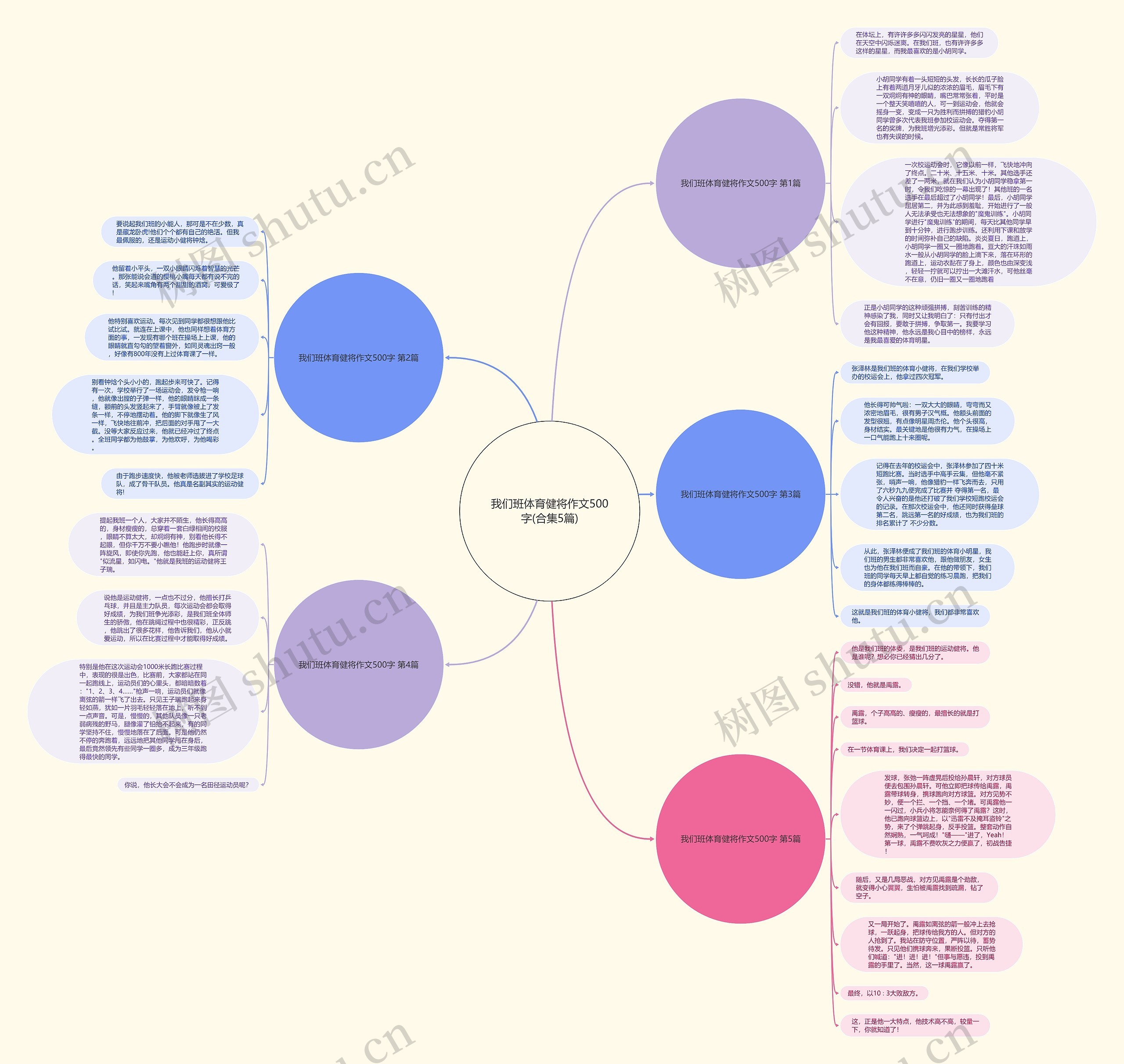 我们班体育健将作文500字(合集5篇)思维导图