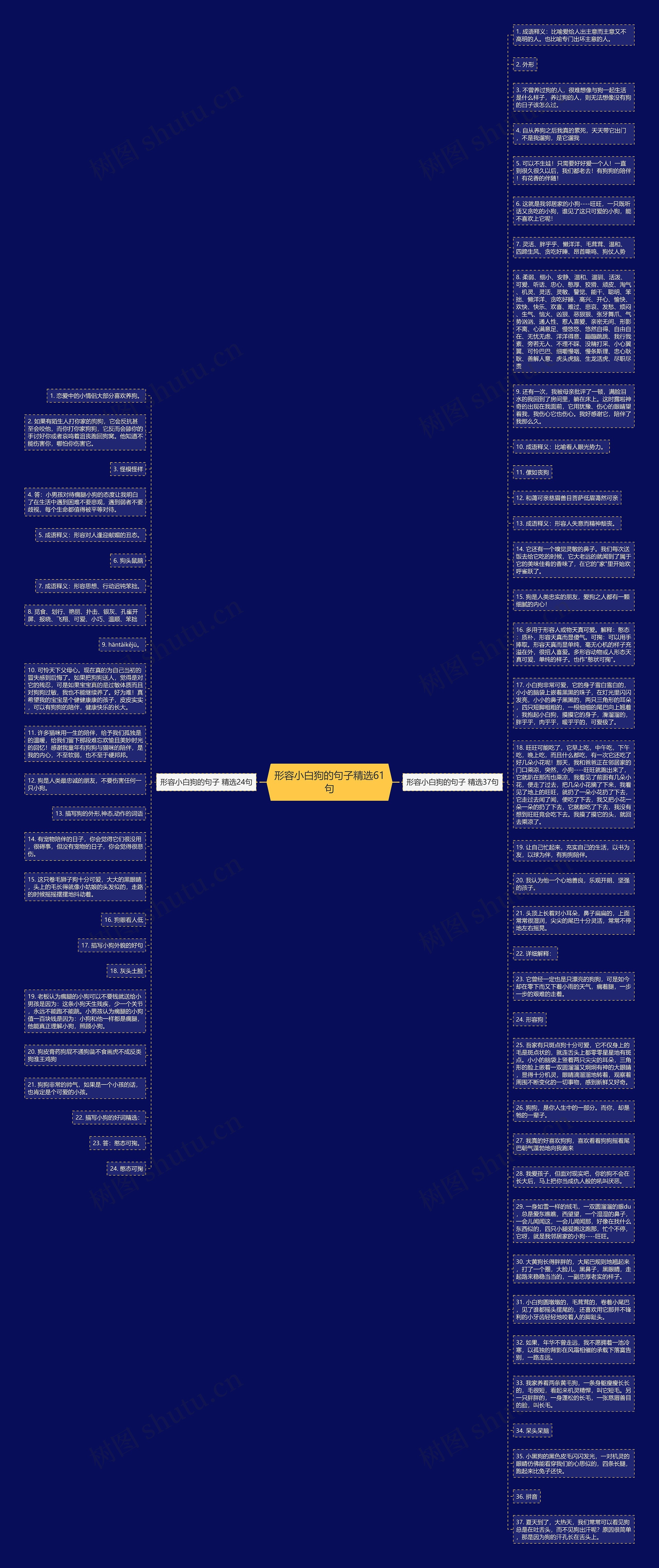 形容小白狗的句子精选61句思维导图