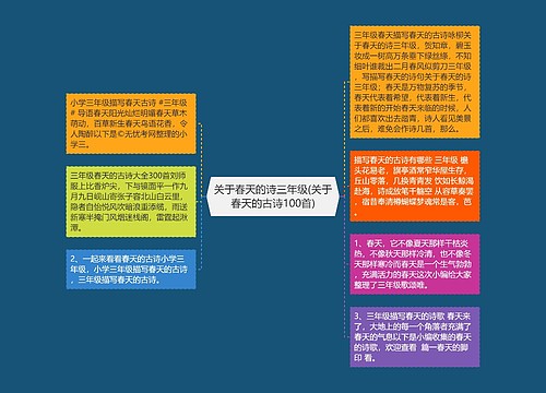 关于春天的诗三年级(关于春天的古诗100首) 关于春天的诗三年级(关于春天的古诗100首)