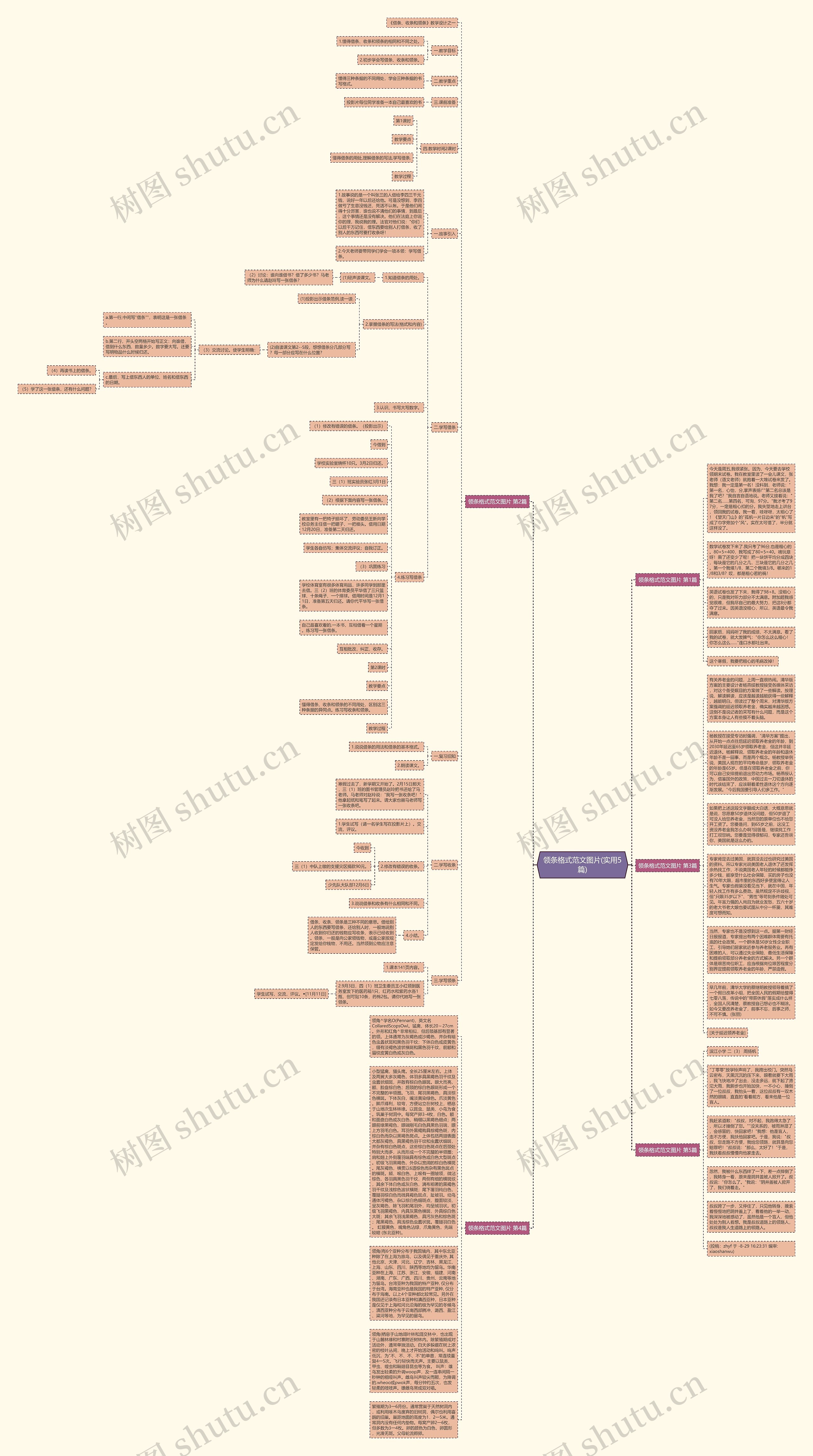 领条格式范文图片(实用5篇)思维导图