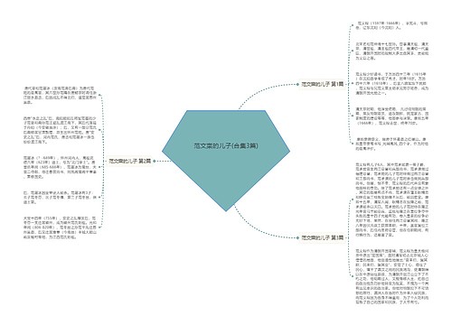 范文寀的儿子(合集3篇)