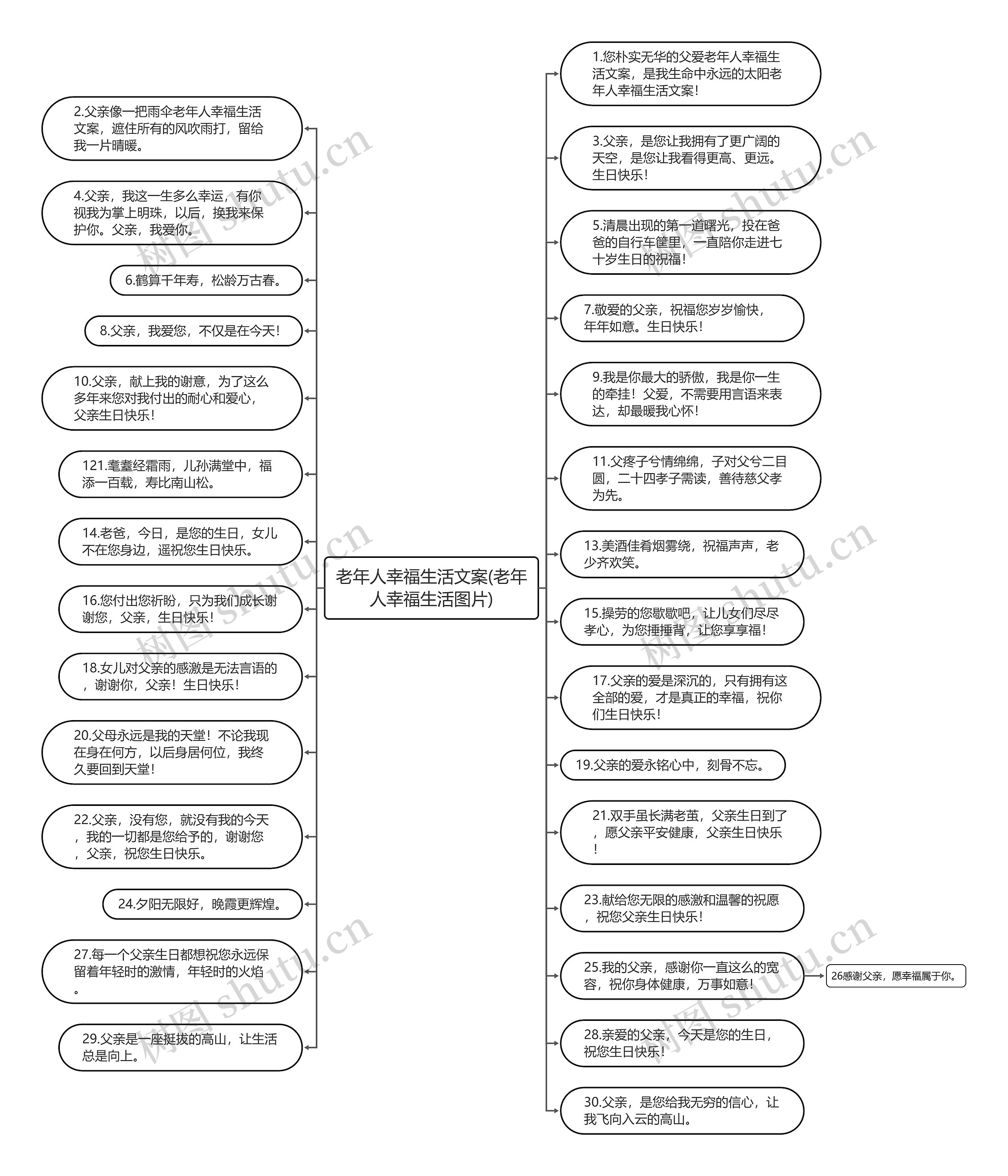 老年人幸福生活文案(老年人幸福生活图片)思维导图