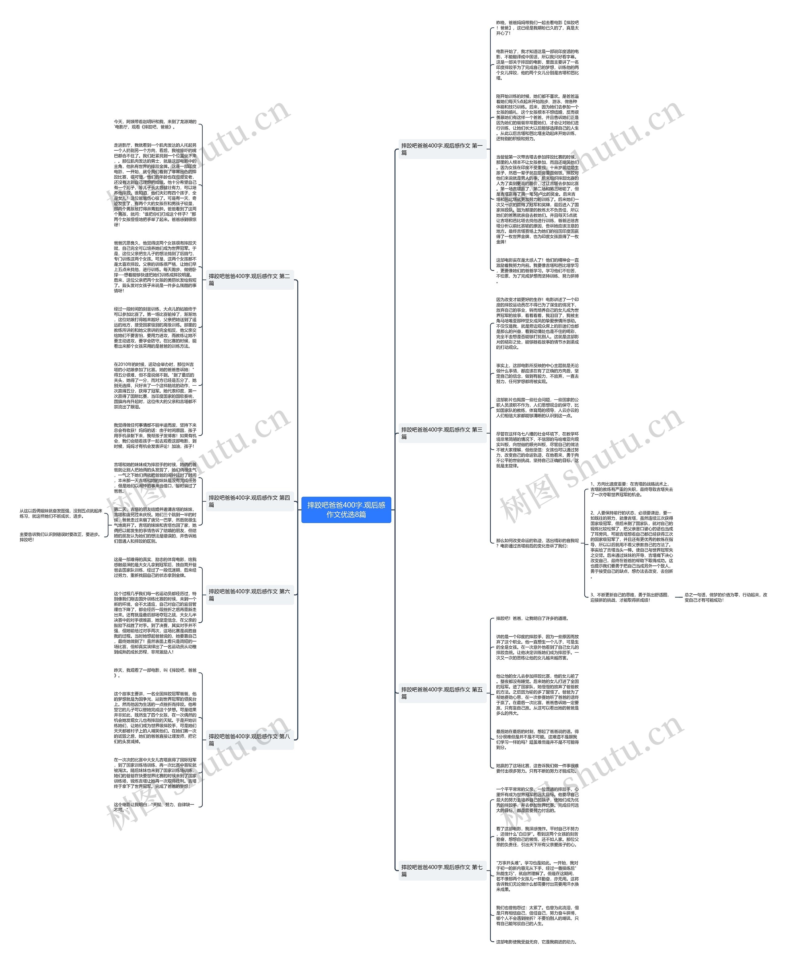 摔跤吧爸爸400字.观后感作文优选8篇思维导图