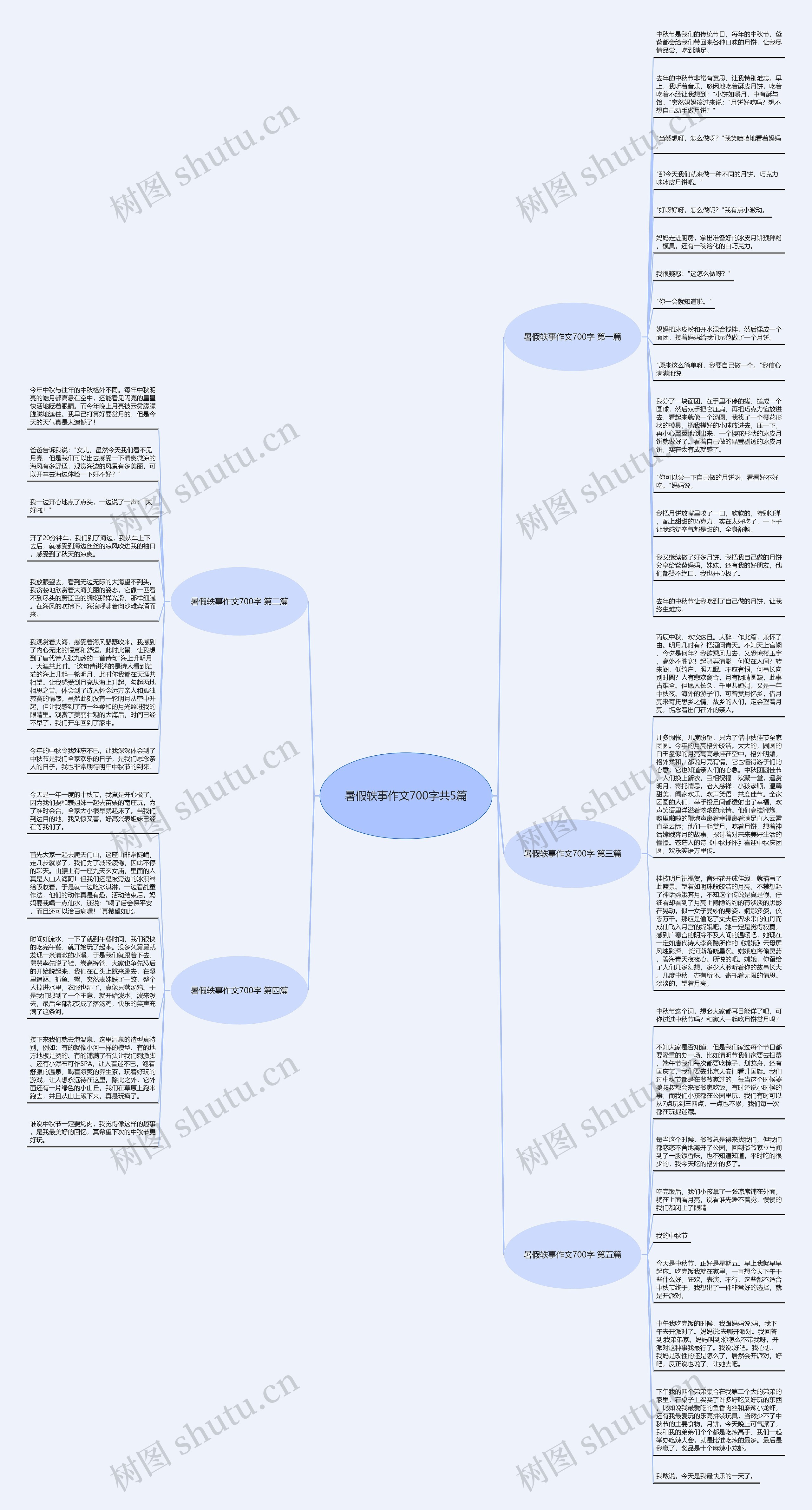 暑假轶事作文700字共5篇思维导图