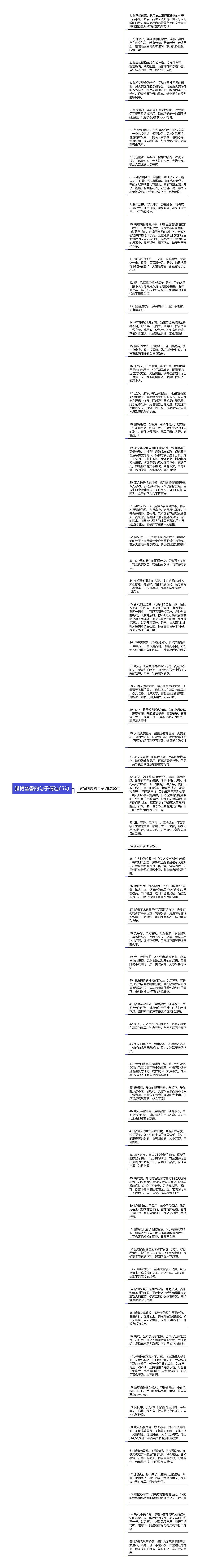 腊梅幽香的句子精选65句思维导图