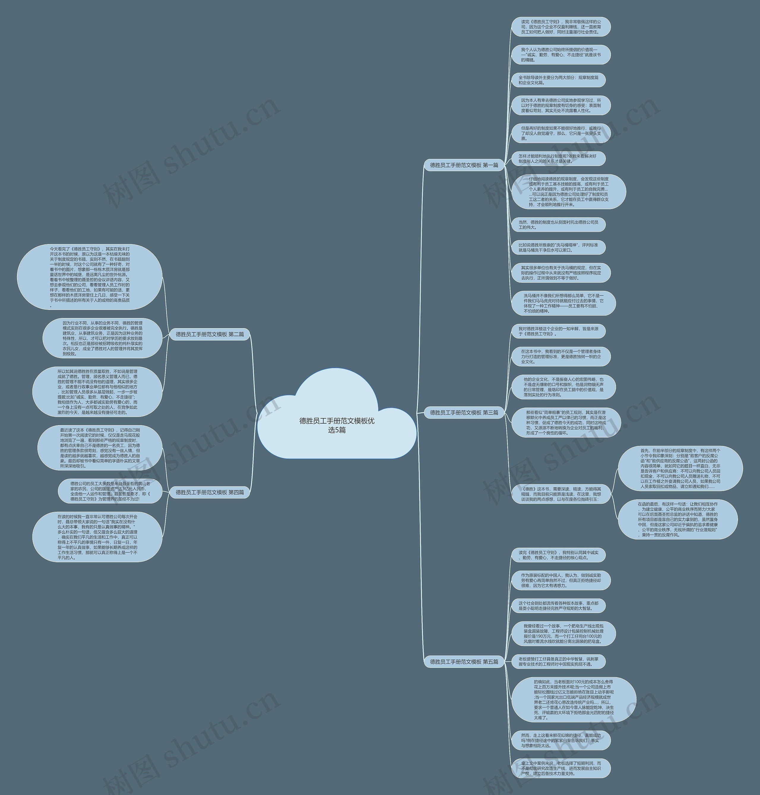 德胜员工手册范文优选5篇思维导图