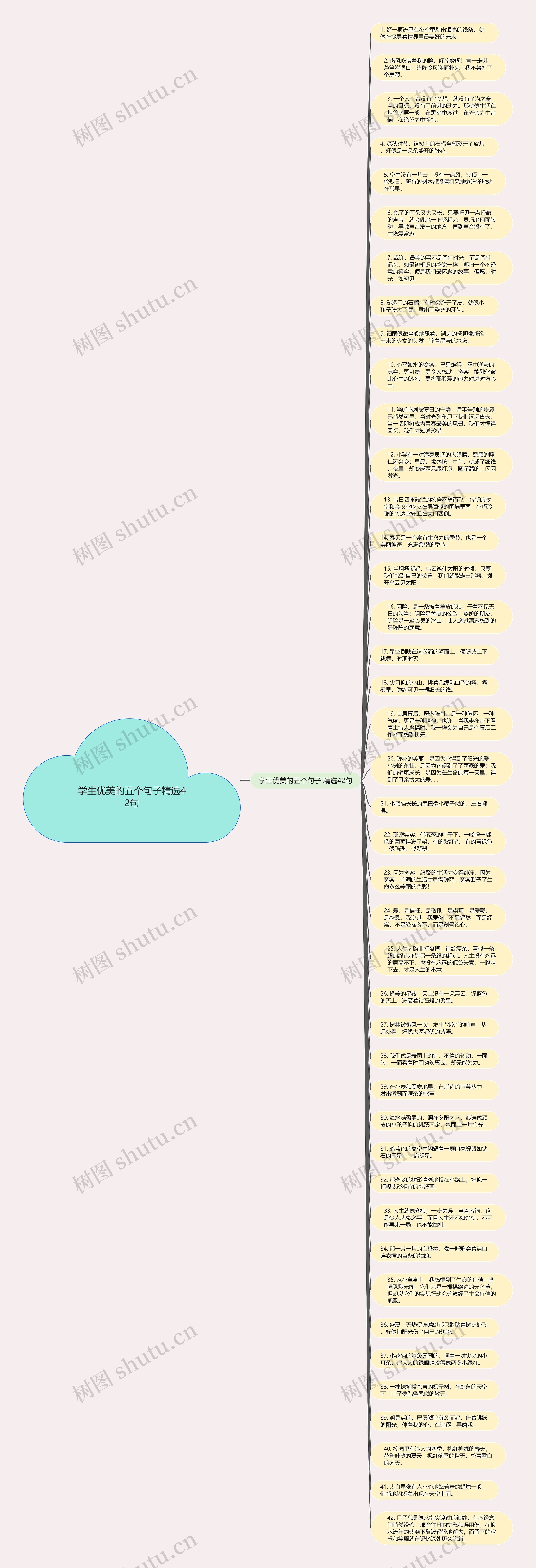 学生优美的五个句子精选42句