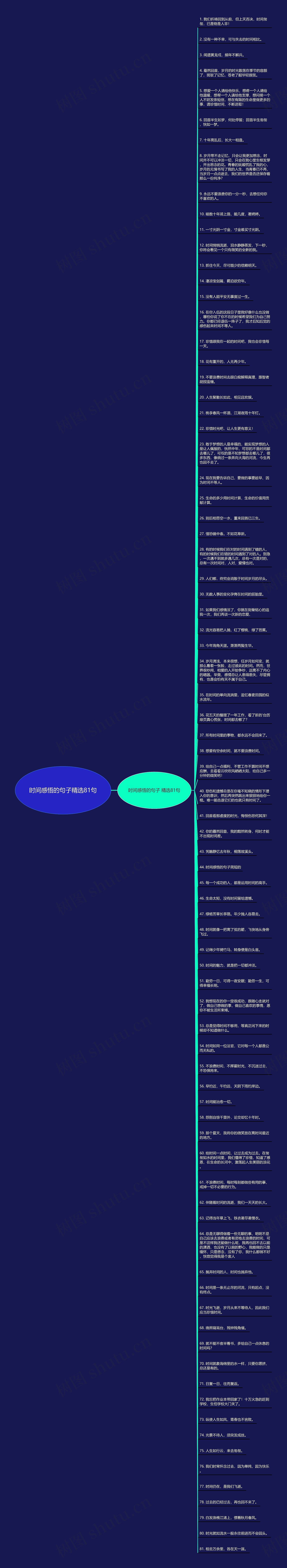 时间感悟的句子精选81句思维导图