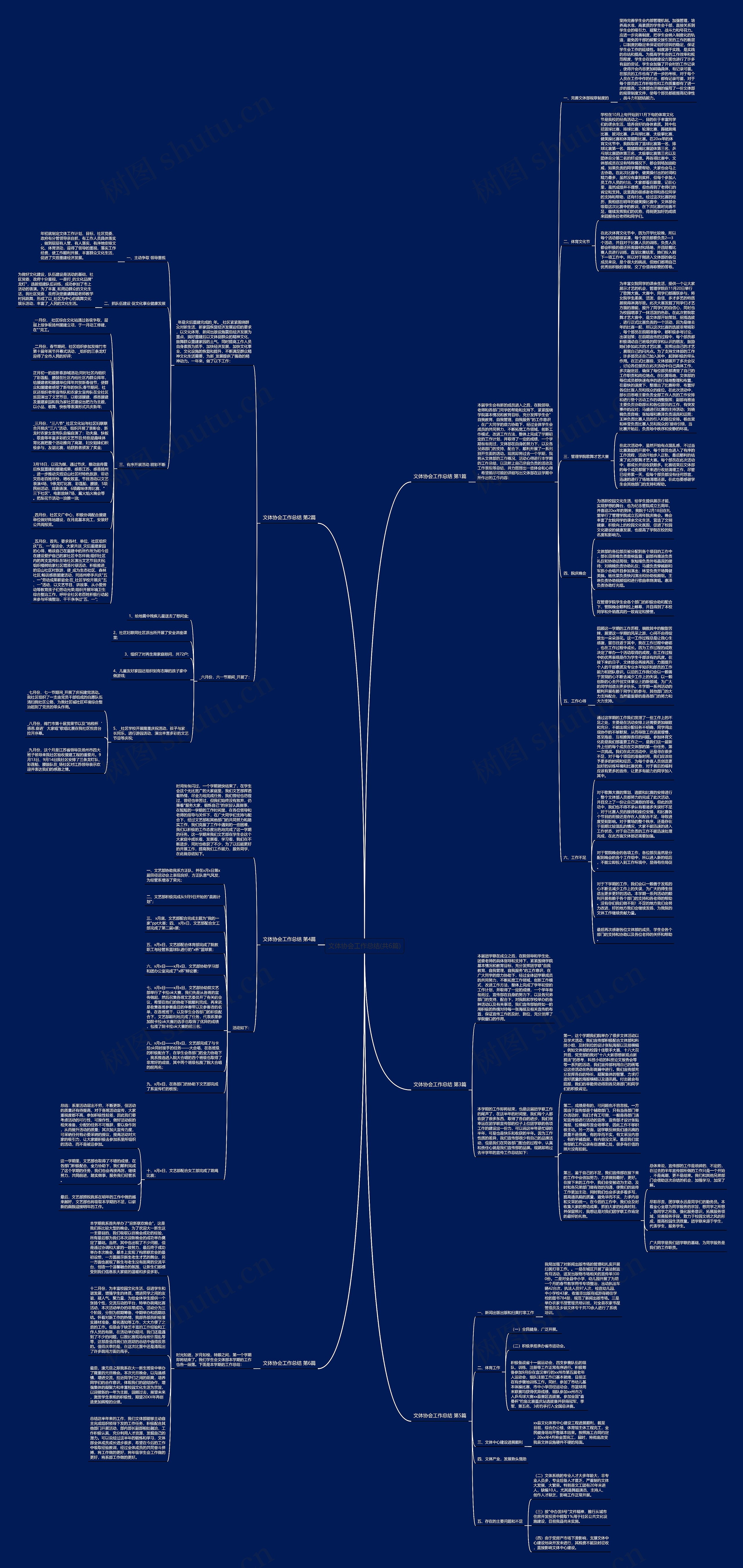 文体协会工作总结(共6篇)思维导图