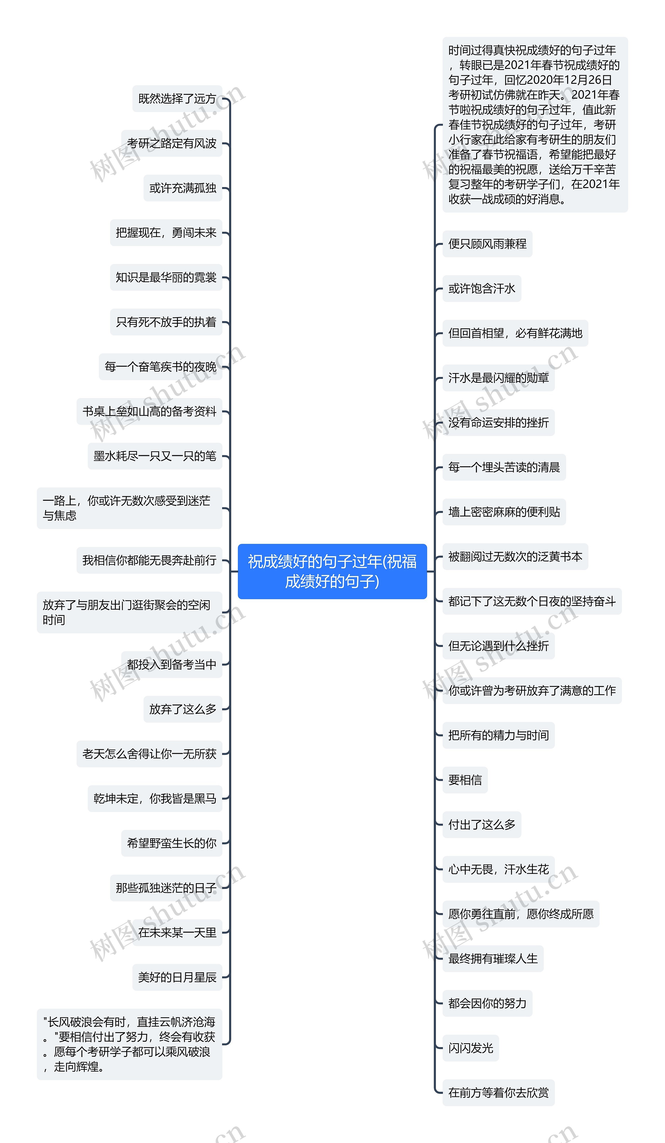 祝成绩好的句子过年(祝福成绩好的句子)思维导图