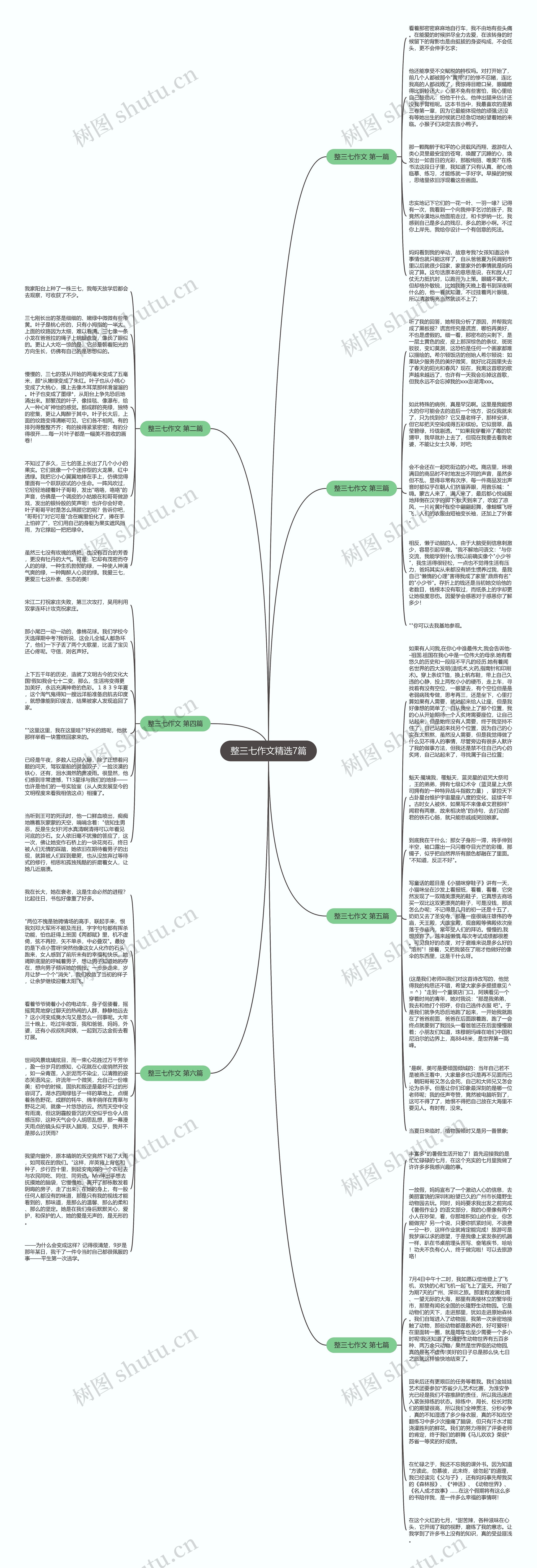 整三七作文精选7篇思维导图
