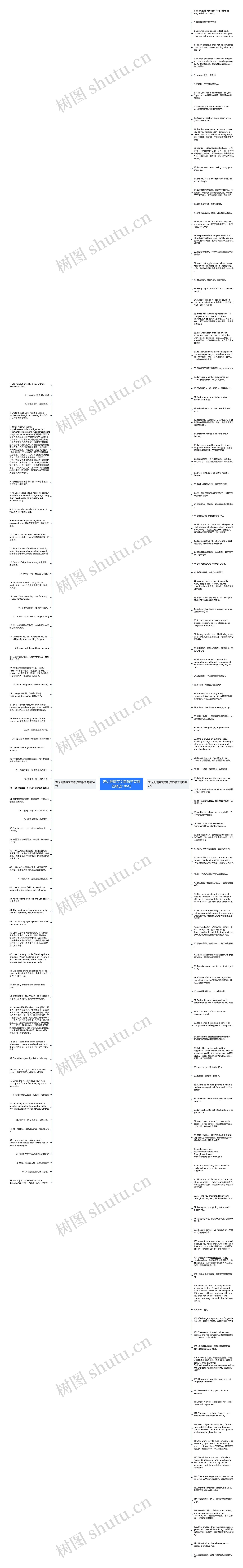 表达爱情英文美句子有哪些精选186句思维导图