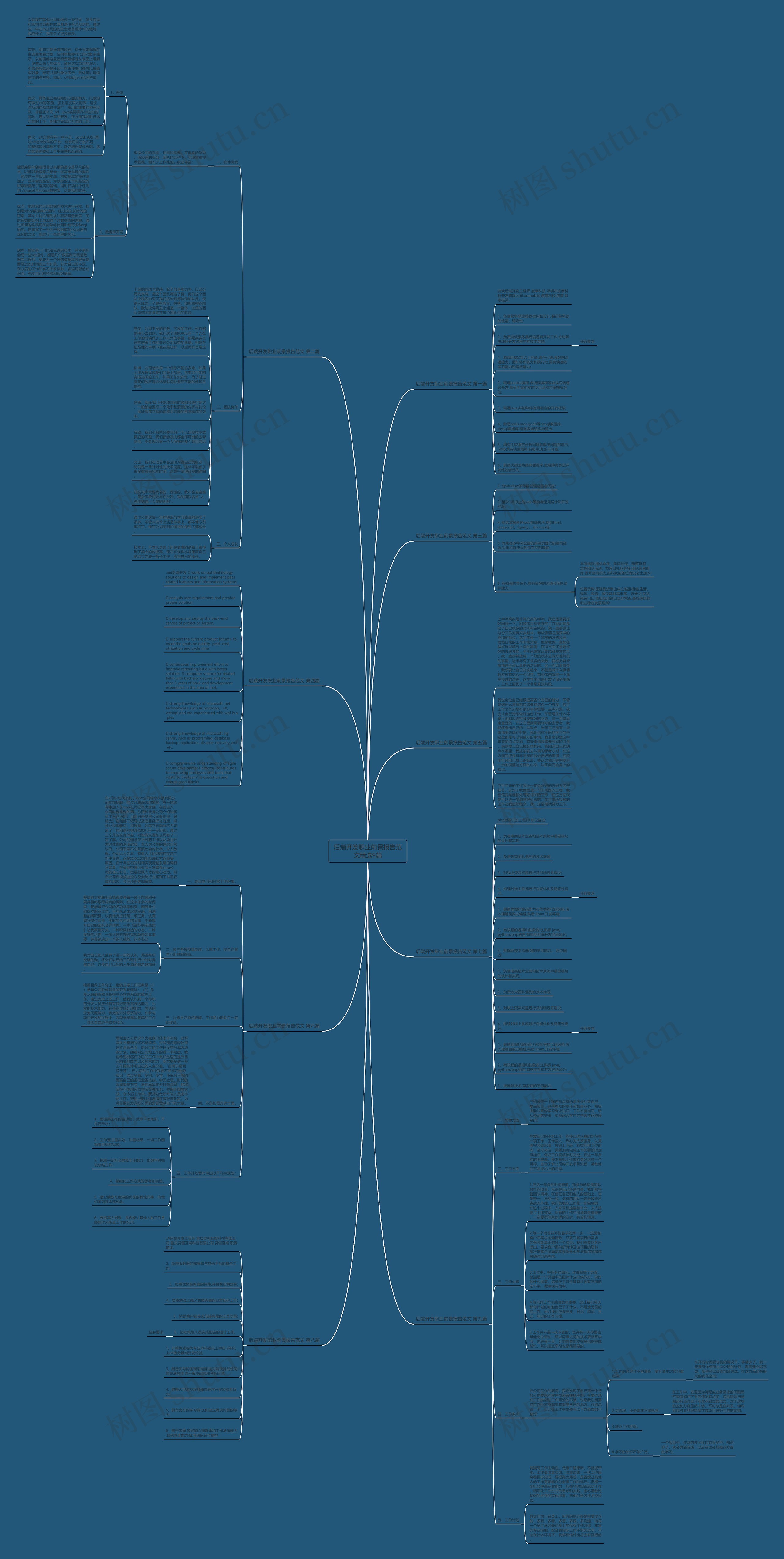后端开发职业前景报告范文精选9篇思维导图