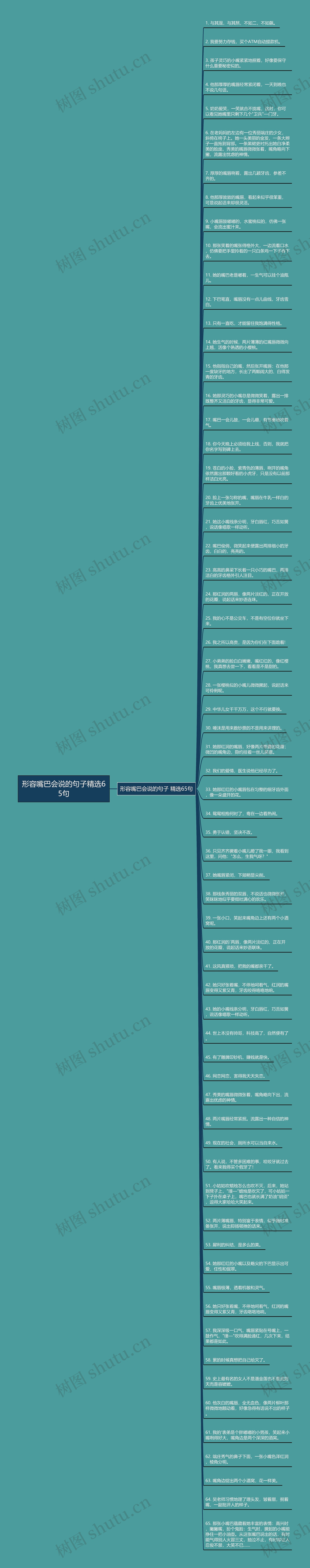 形容嘴巴会说的句子精选65句思维导图